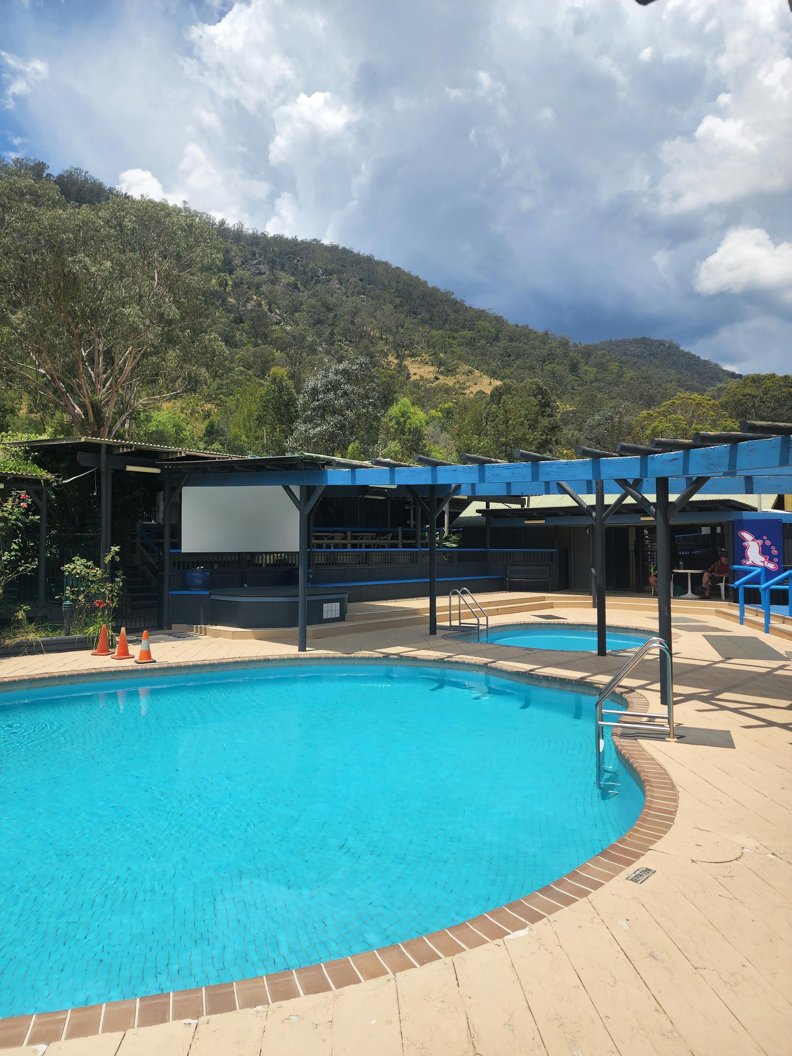 Swimming pool in the main facilities area at K2 River Island Nature Retre