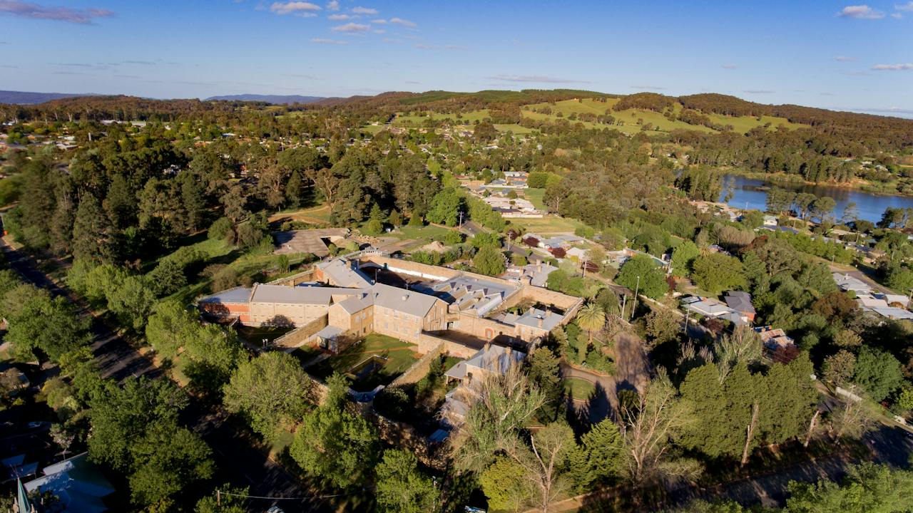 Old Beechworth Gaol centrally located in a stunning gold rush era town
