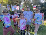 Tie dye T-Shirts in Art Explorers School Holiday program