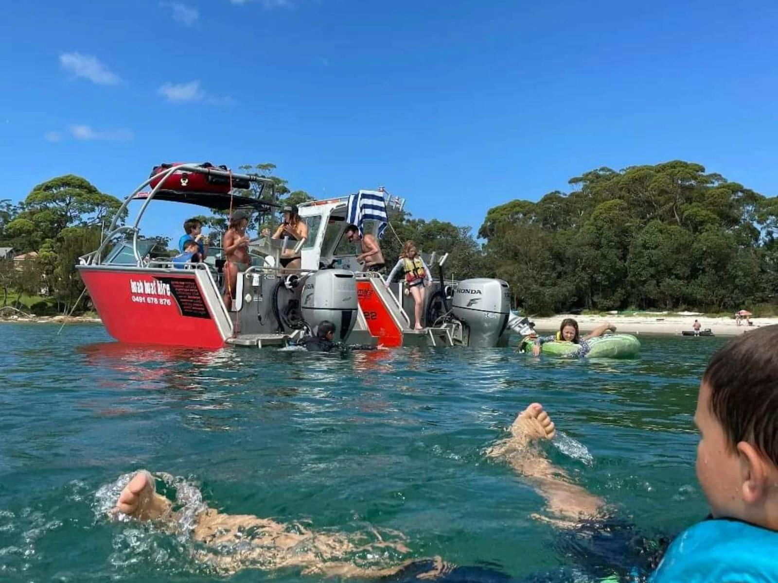 Anchors Aweigh rafted boats