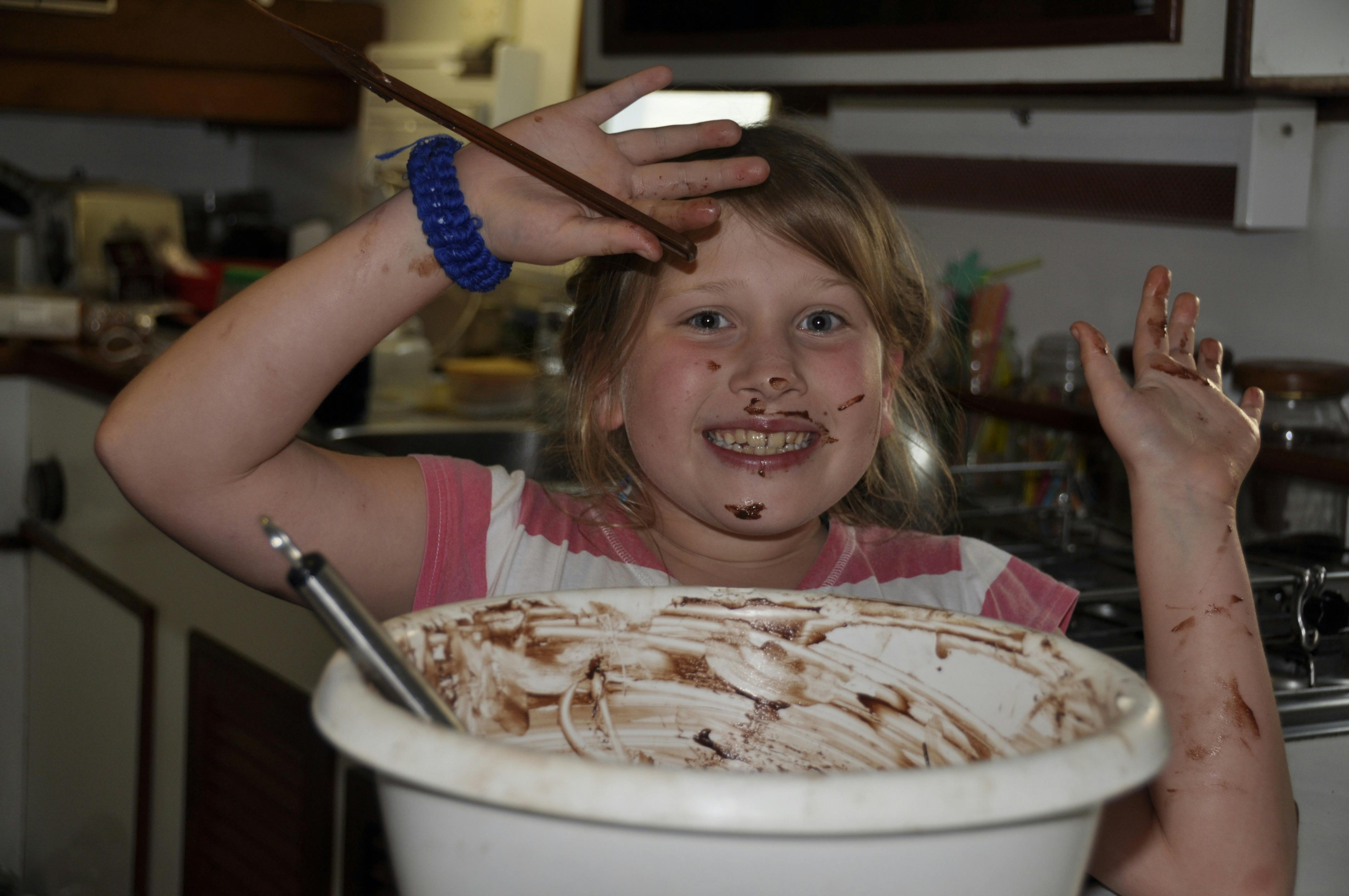 Children also love to clean the bowl too !!