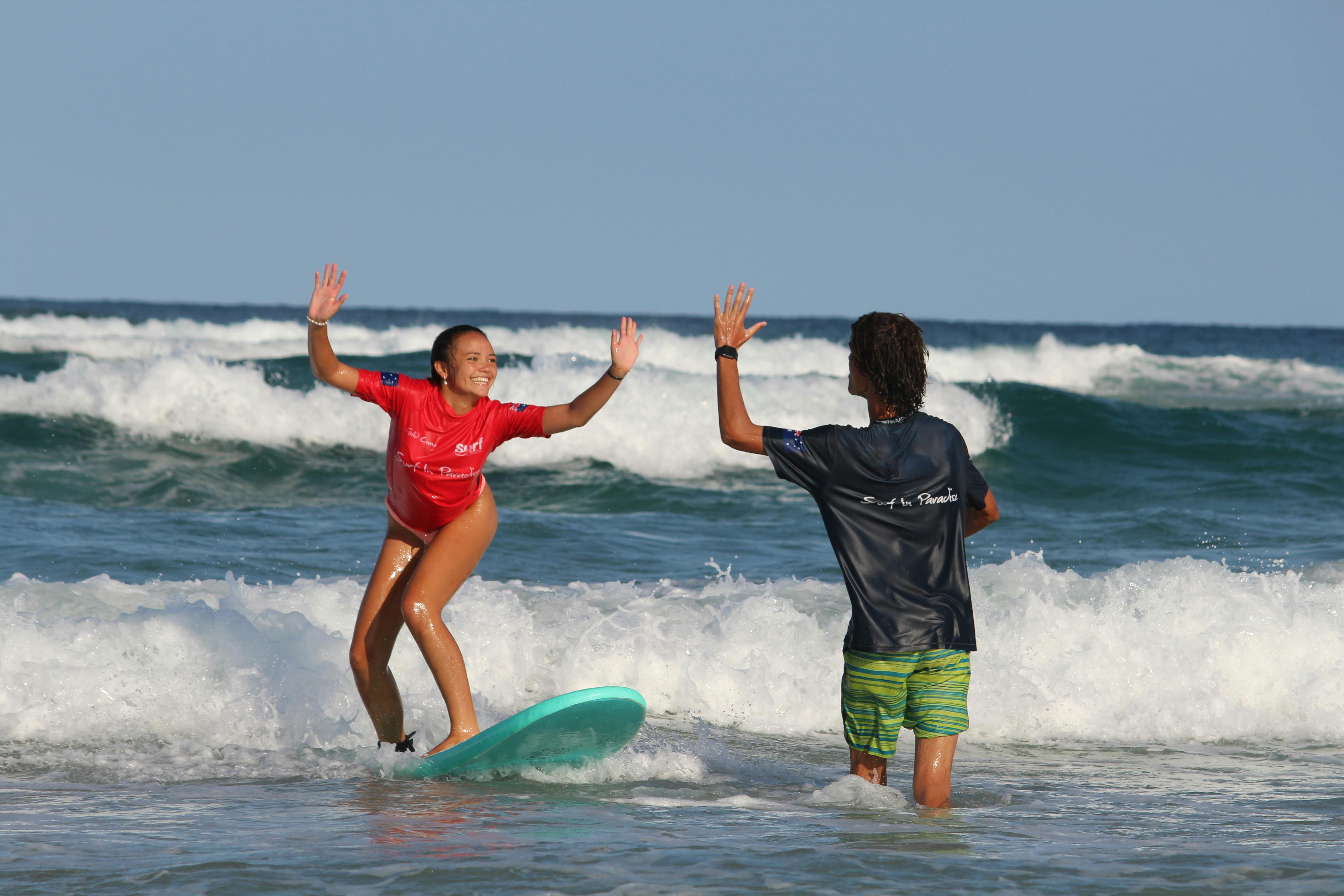 Successfully standing first lesson!