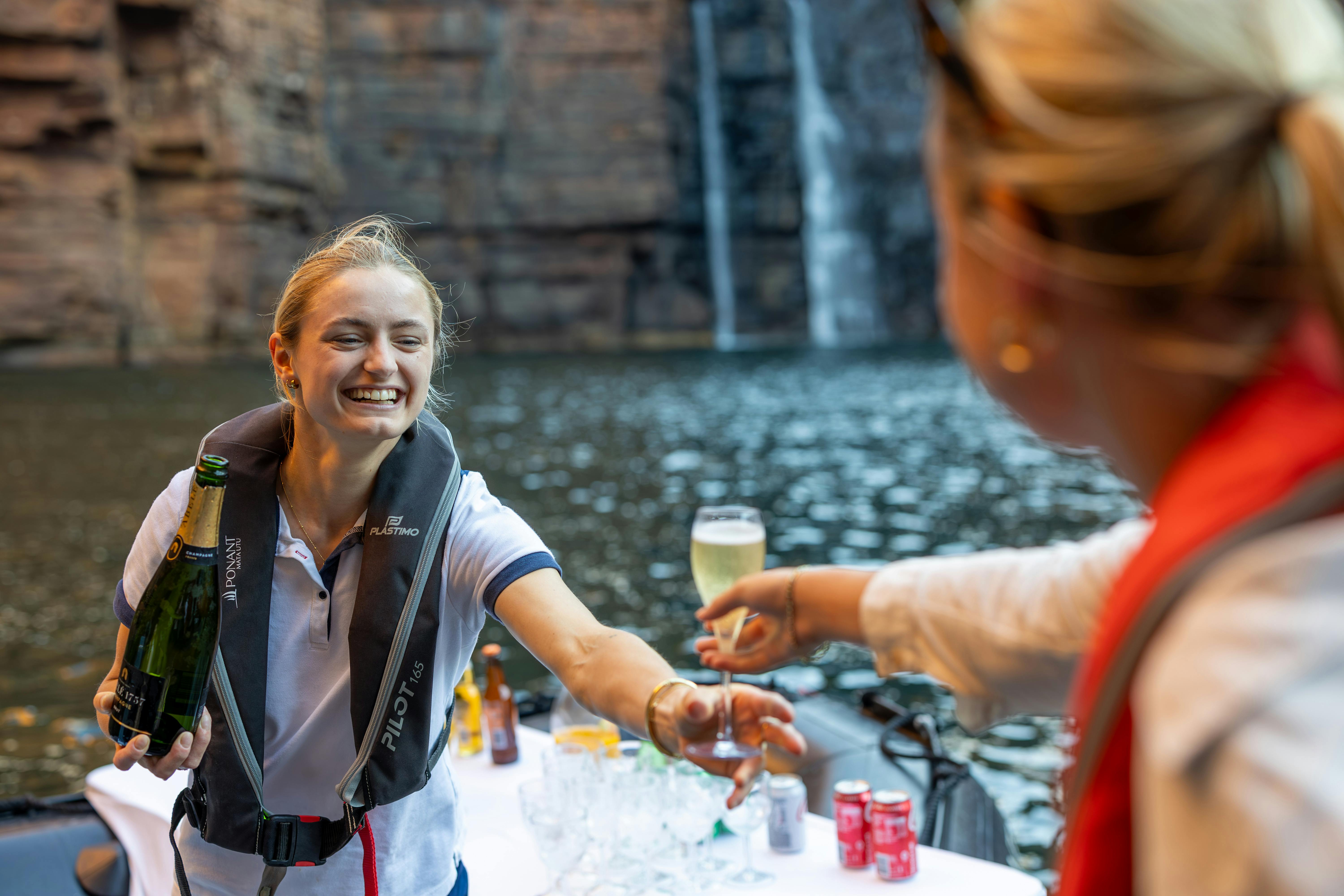 Champagne surprise at King George River