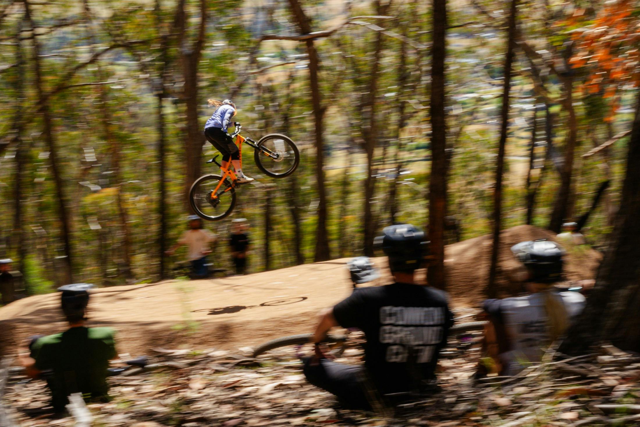 Rider on Flomeo freeride track
