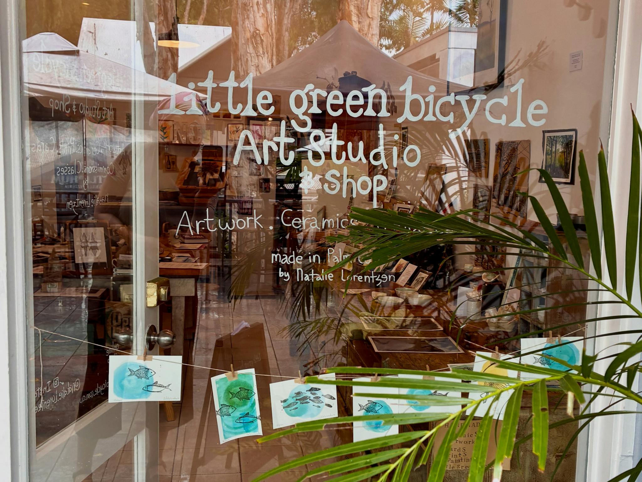 Shop Window Little Green Bicycle Art Studio & Shop Palm Cove