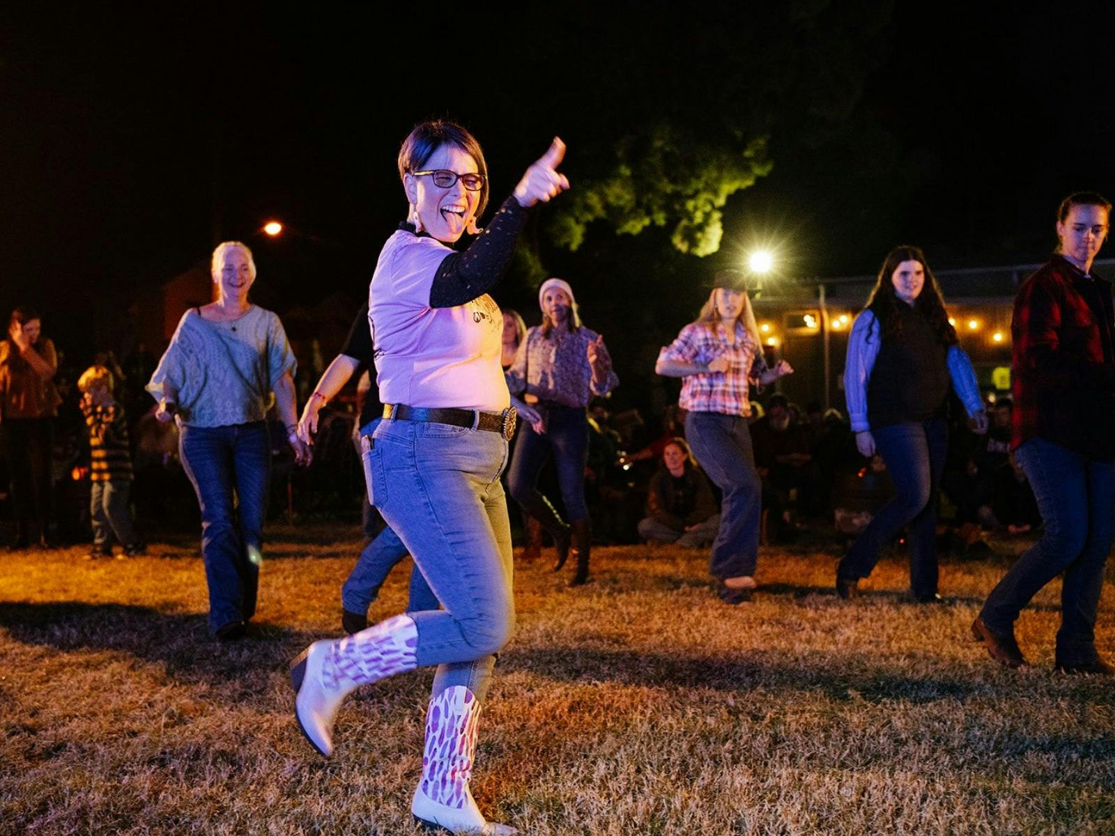 Linedancing at Distillery Road Market