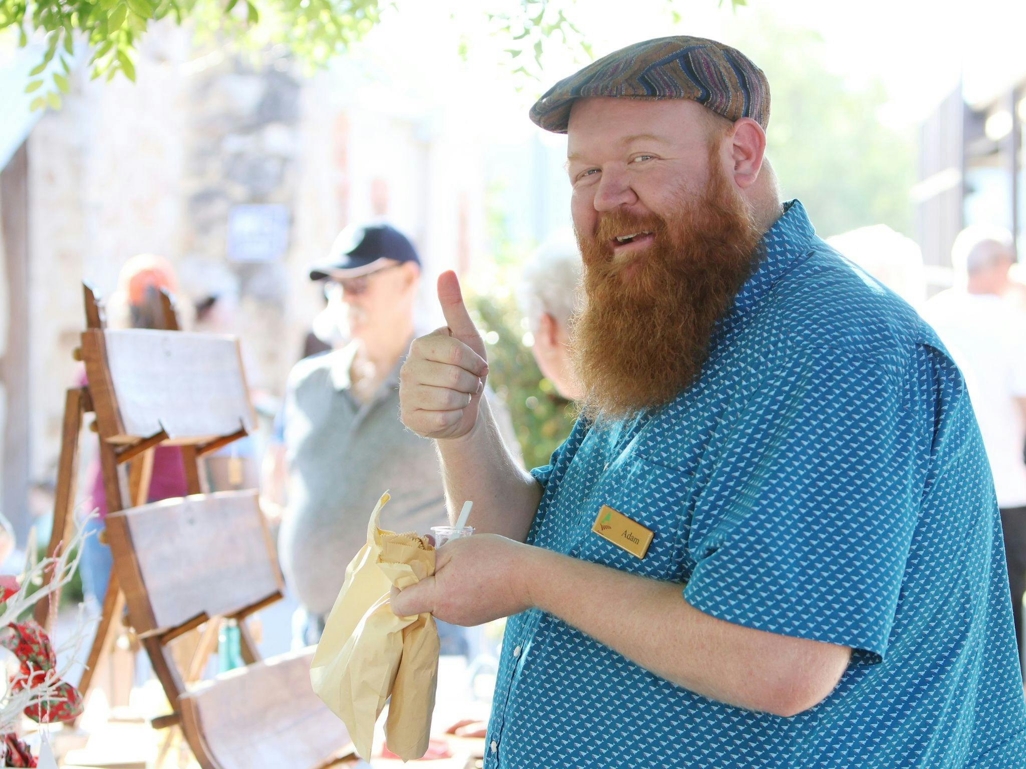 Patron enjoying the Barossa Makers & Beyond market