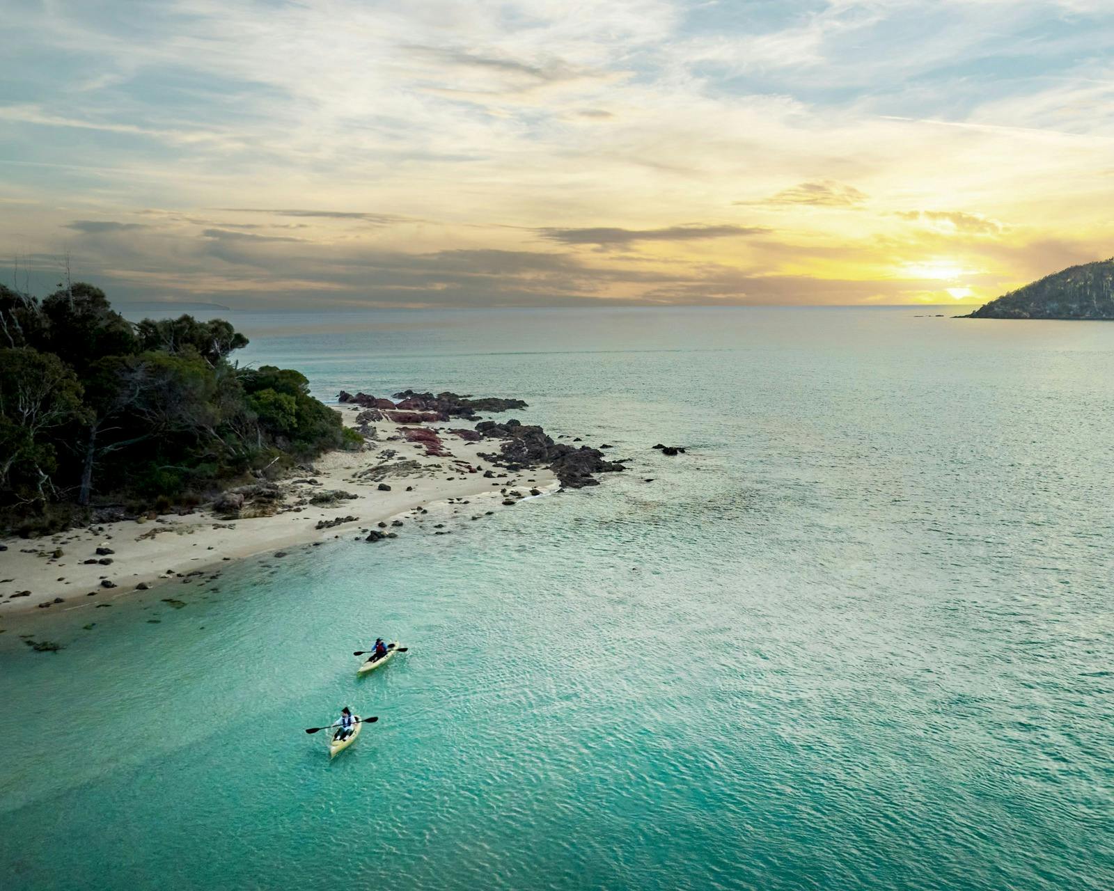 Two Kayakers on the Pambula River