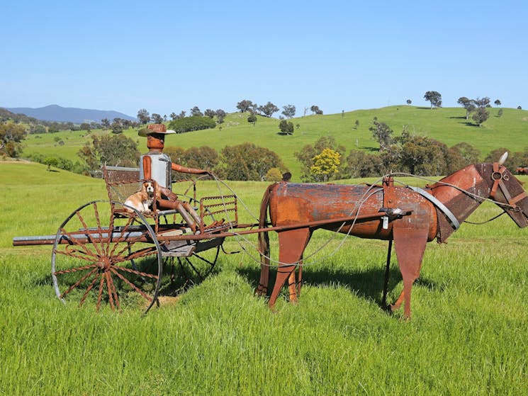 Man on cart