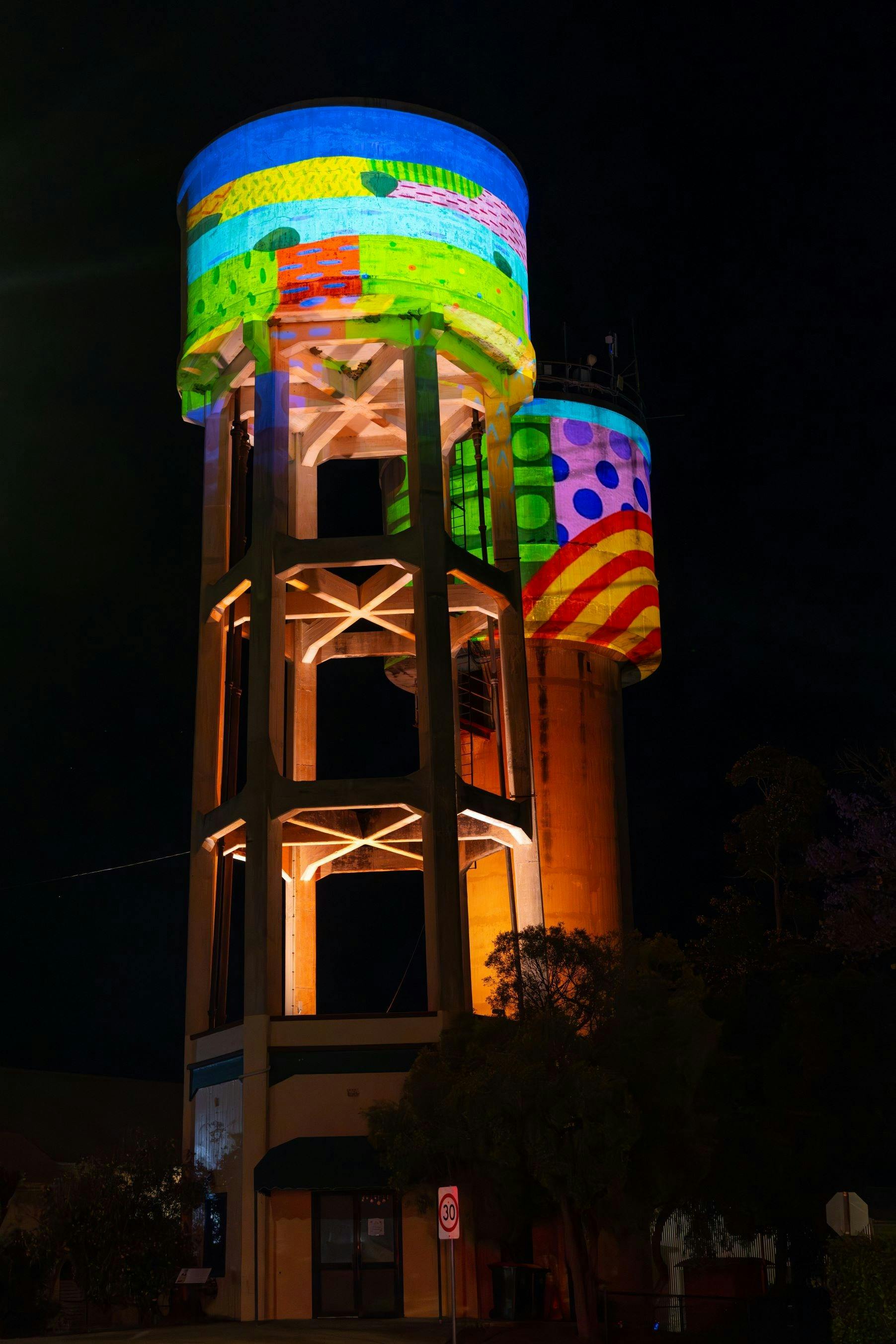 Illuminate the Flow - Water Tower Light Installation