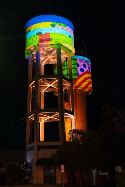 Illuminate the Flow - Water Tower Light Installation