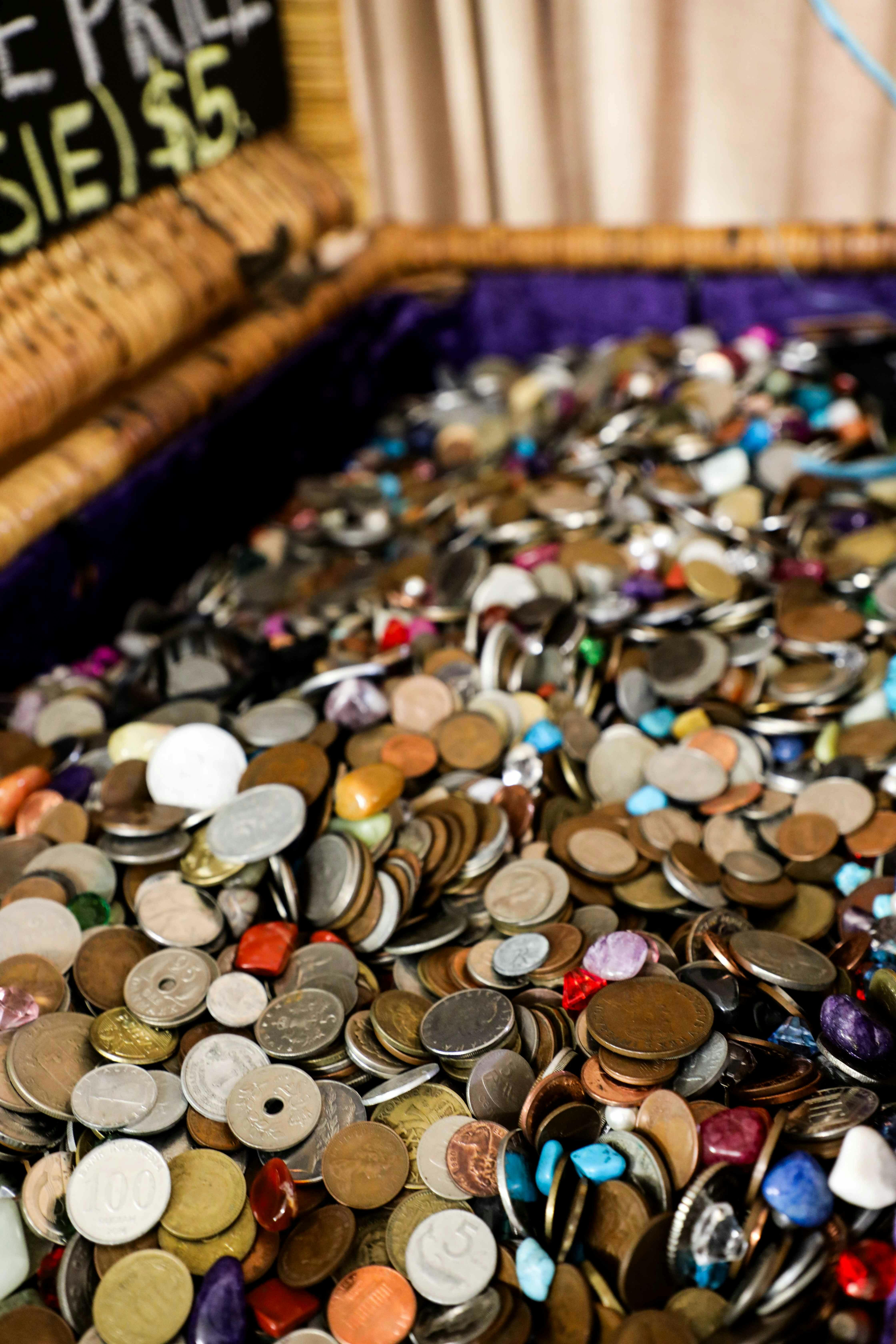 Treasure Chest of World Coins for kids