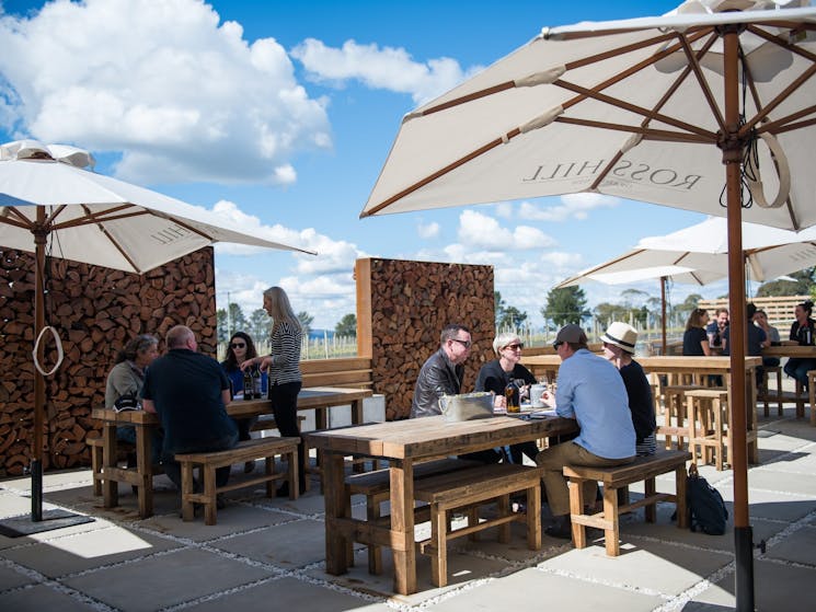 Wine tasting outdoors