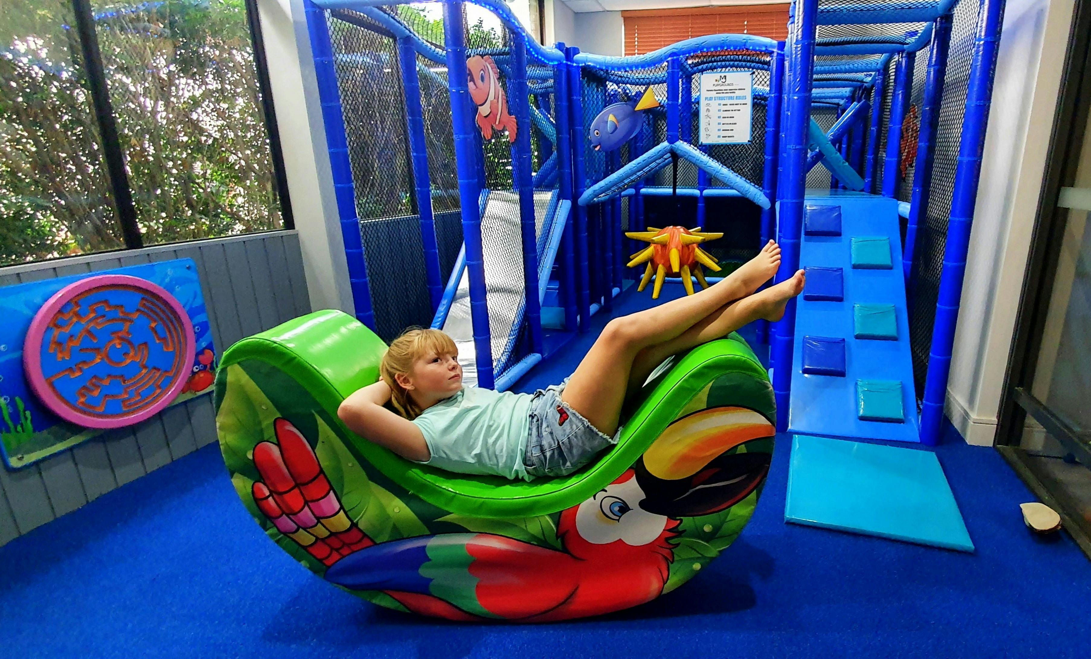Family friendly kids indoor playground area located in the Club's dining room