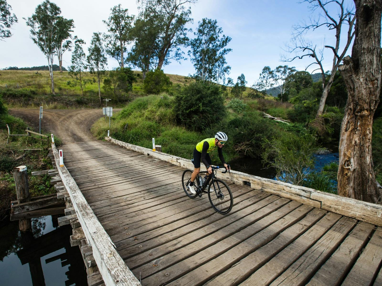 Riding bike in NSW National Park
