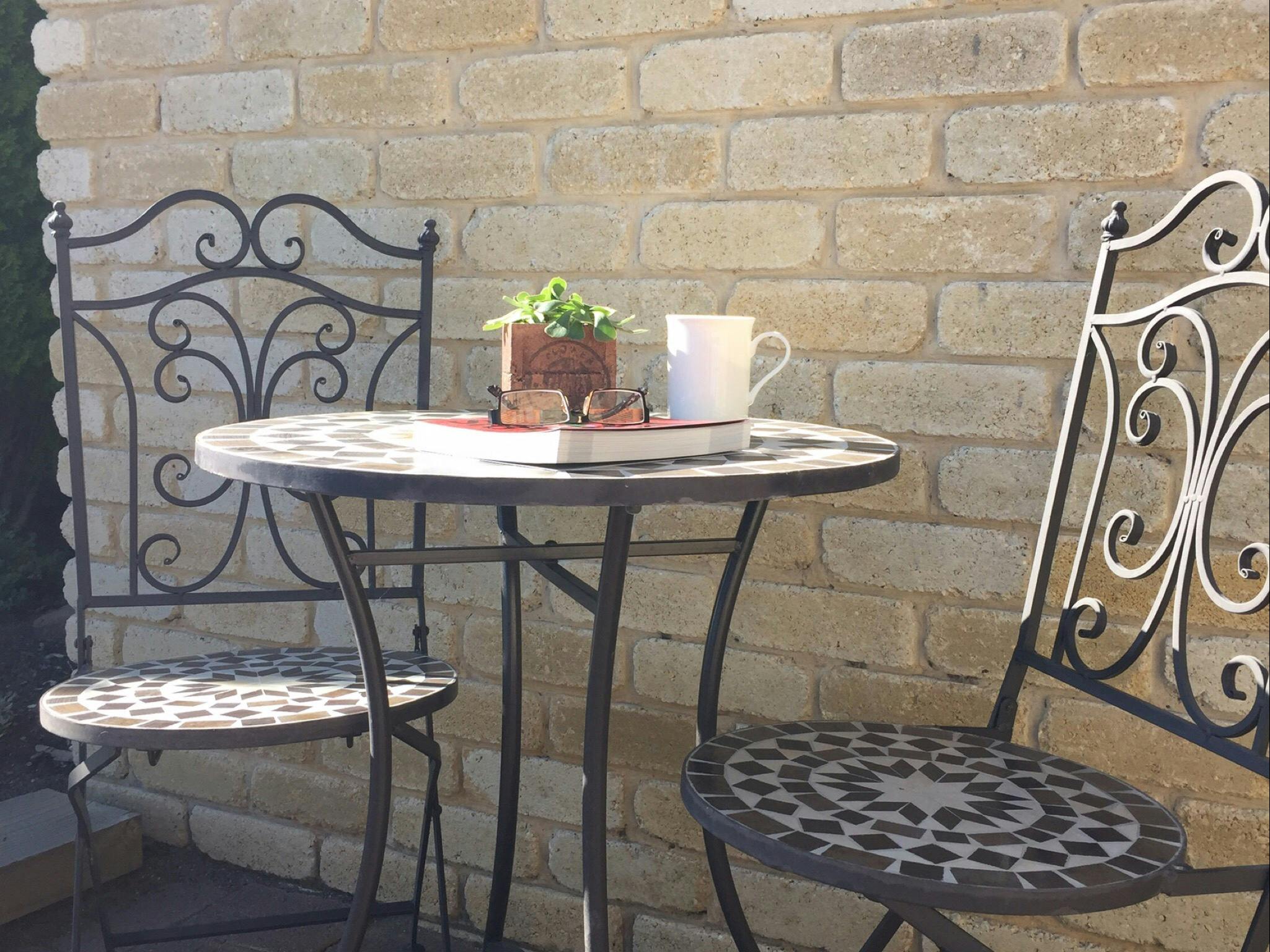 Take time out to relax or just enjoy breakfast in the sun.