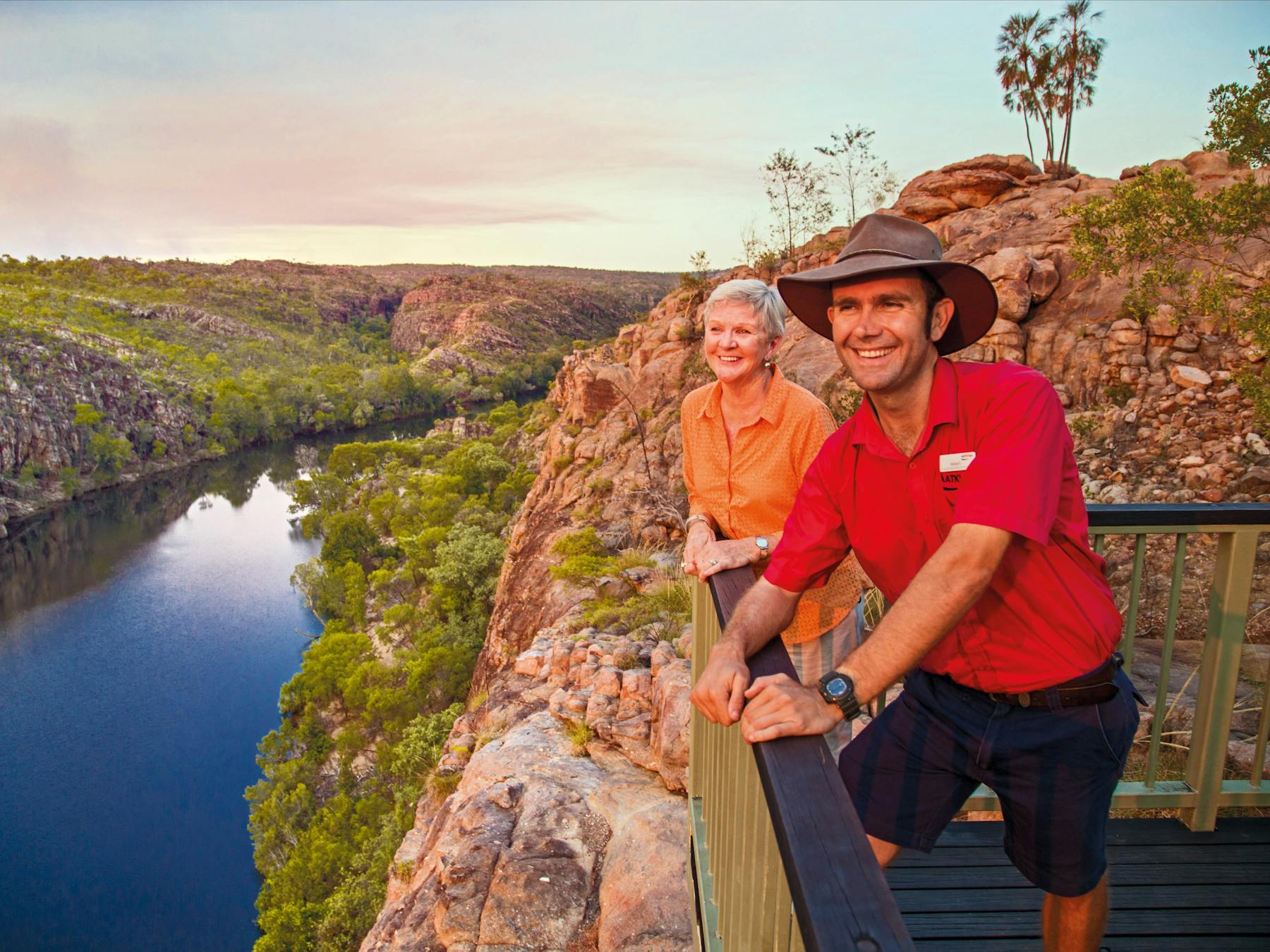 AAT Kings guide and guest at Katherine Gorge