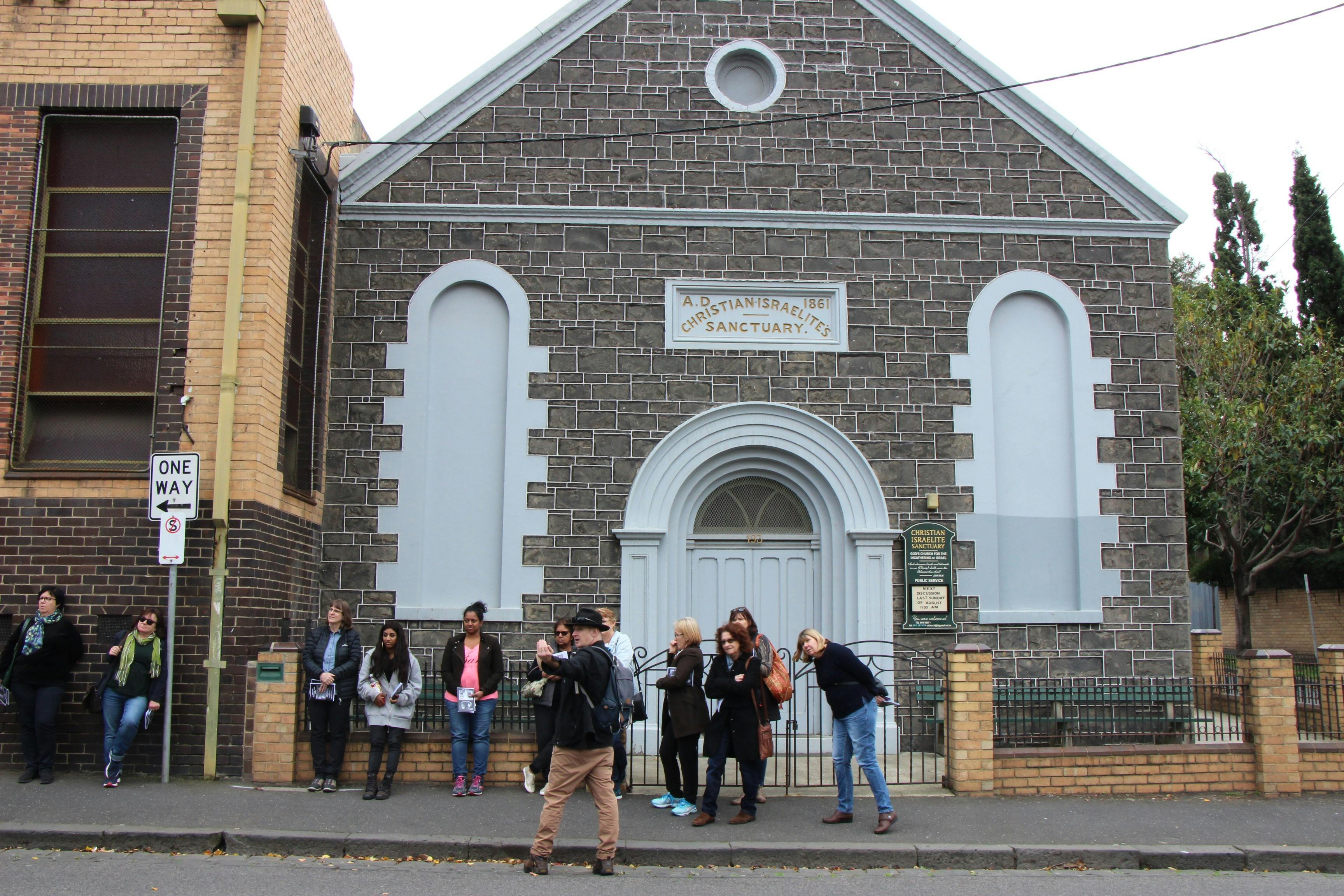 At the scene of a 1917 gangland killing