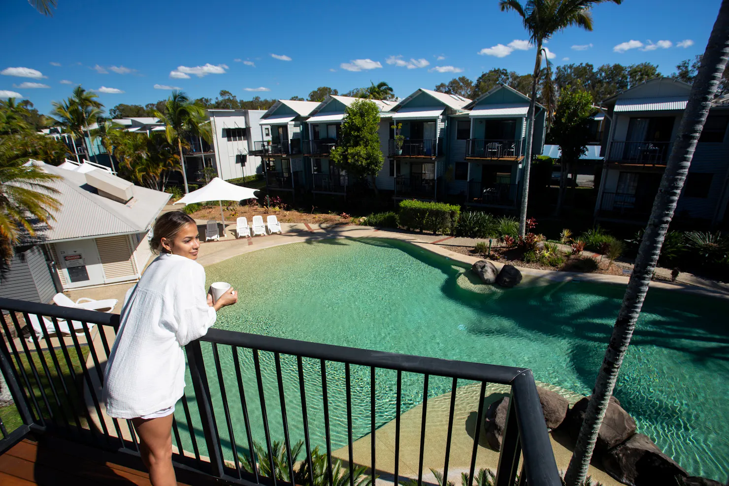 Pool view room