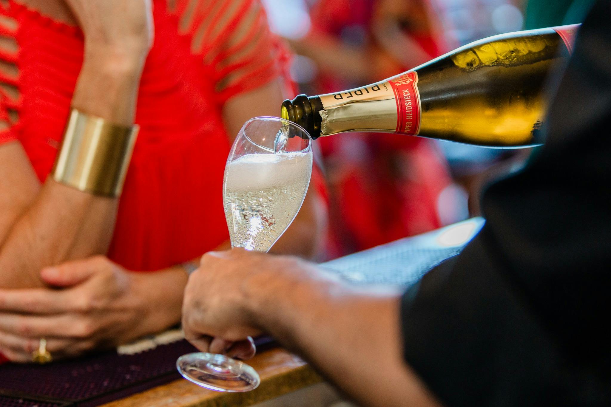 Bubbles being poured