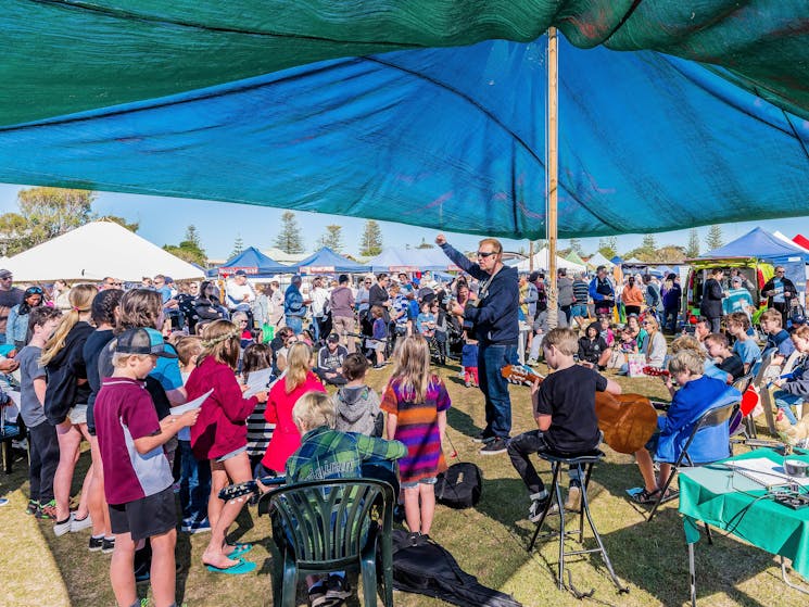 Yamba River Markets, every fourth Sunday is a community market