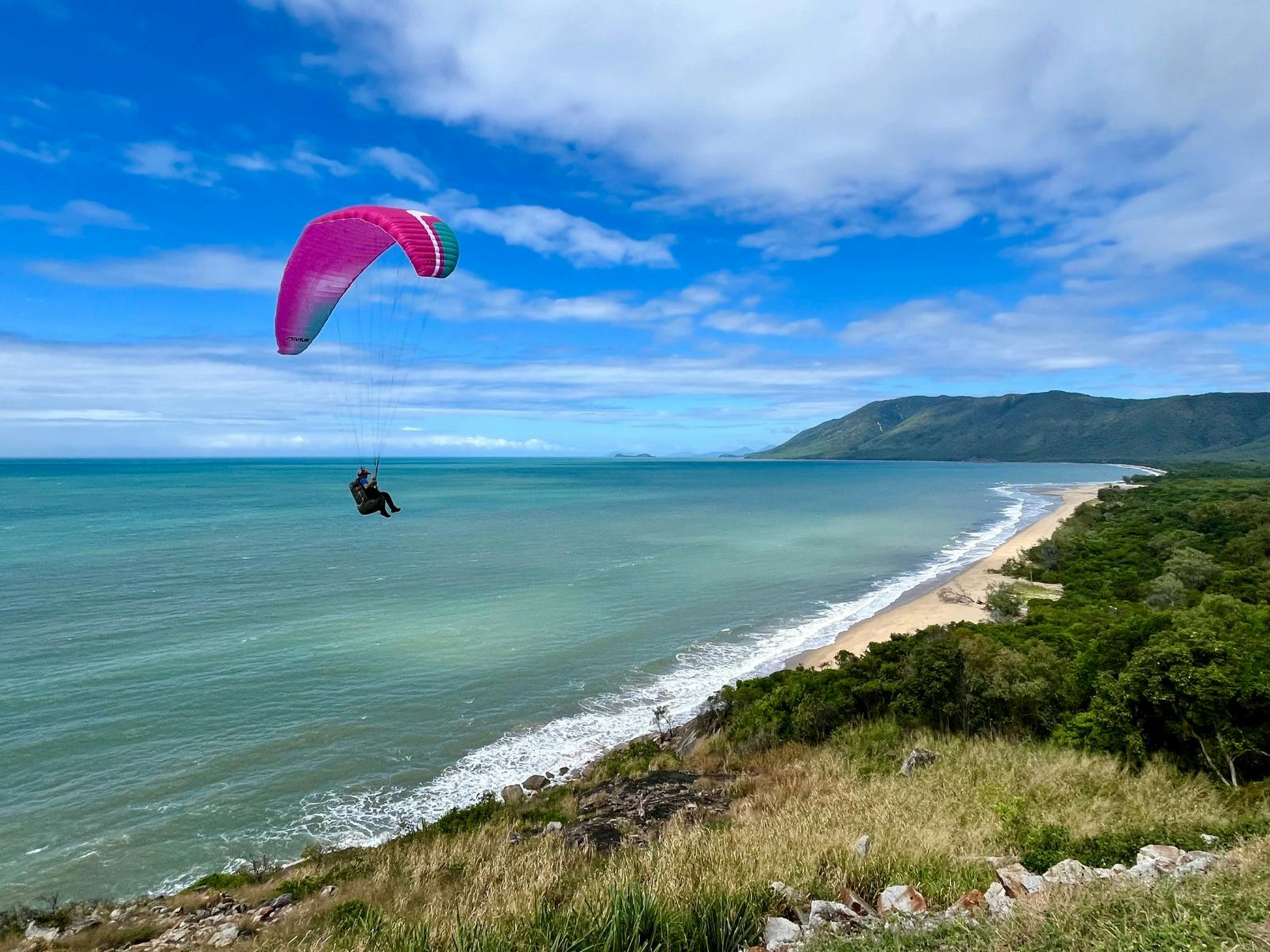 paragliding coastal views