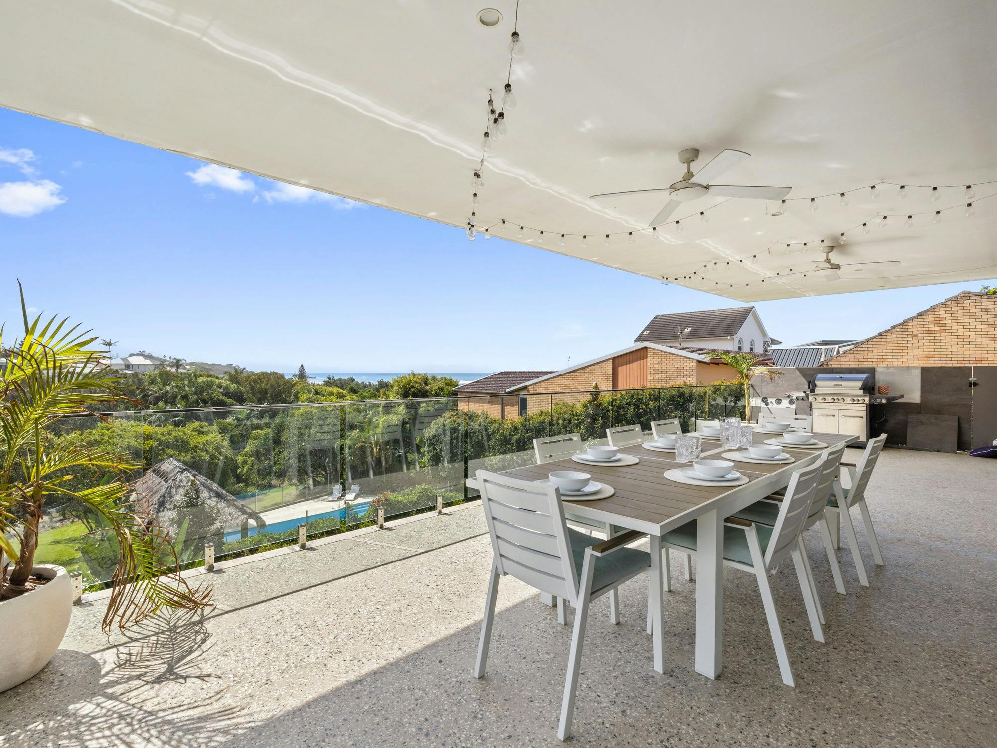 Outdoor family dining with BBQ