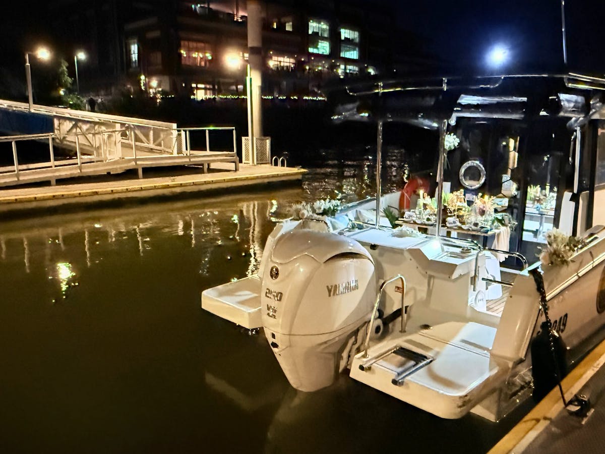 Boat at New Farm River Hub