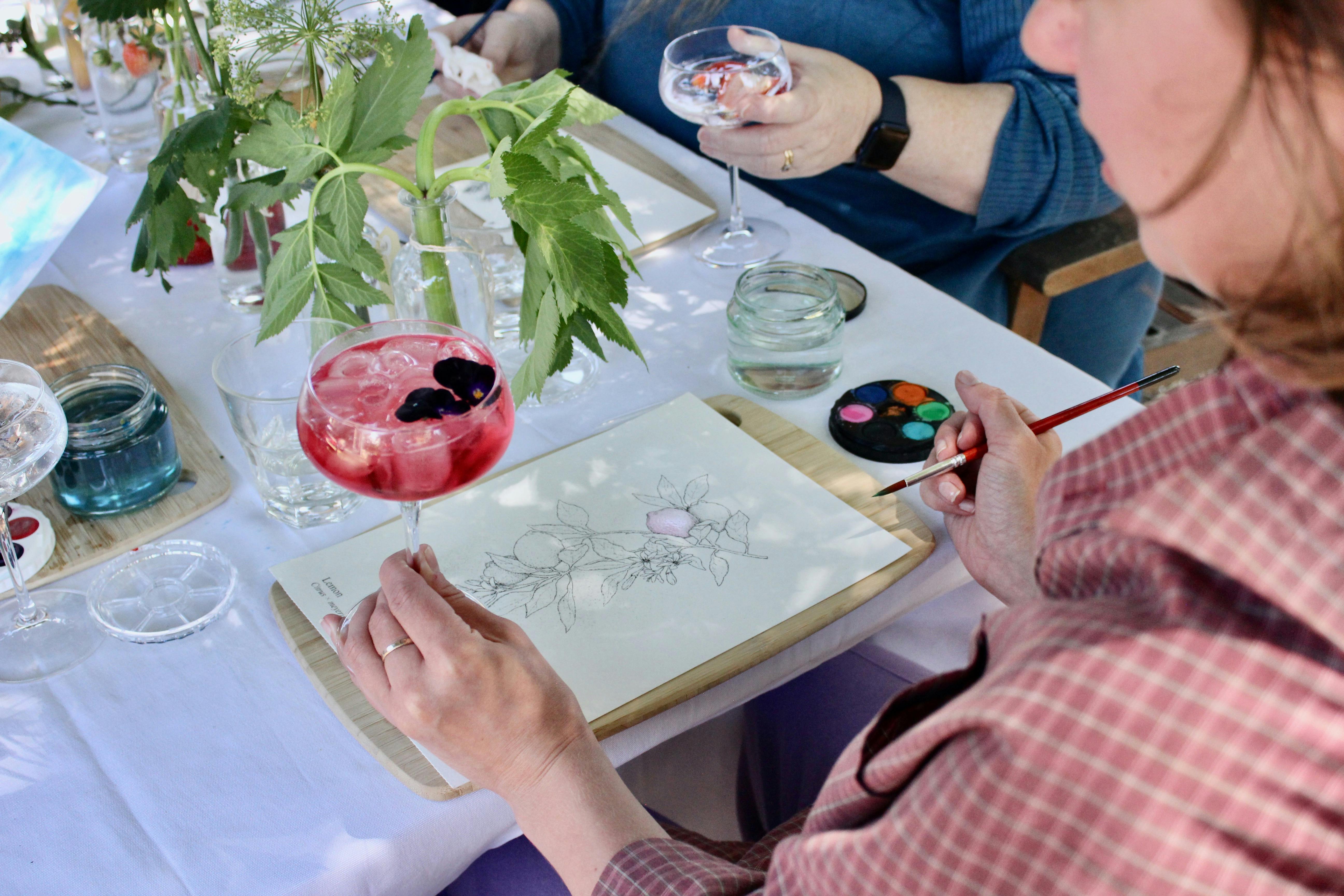 Botanical Watercolour - Paint and Sip at Mrs Baker's Still House