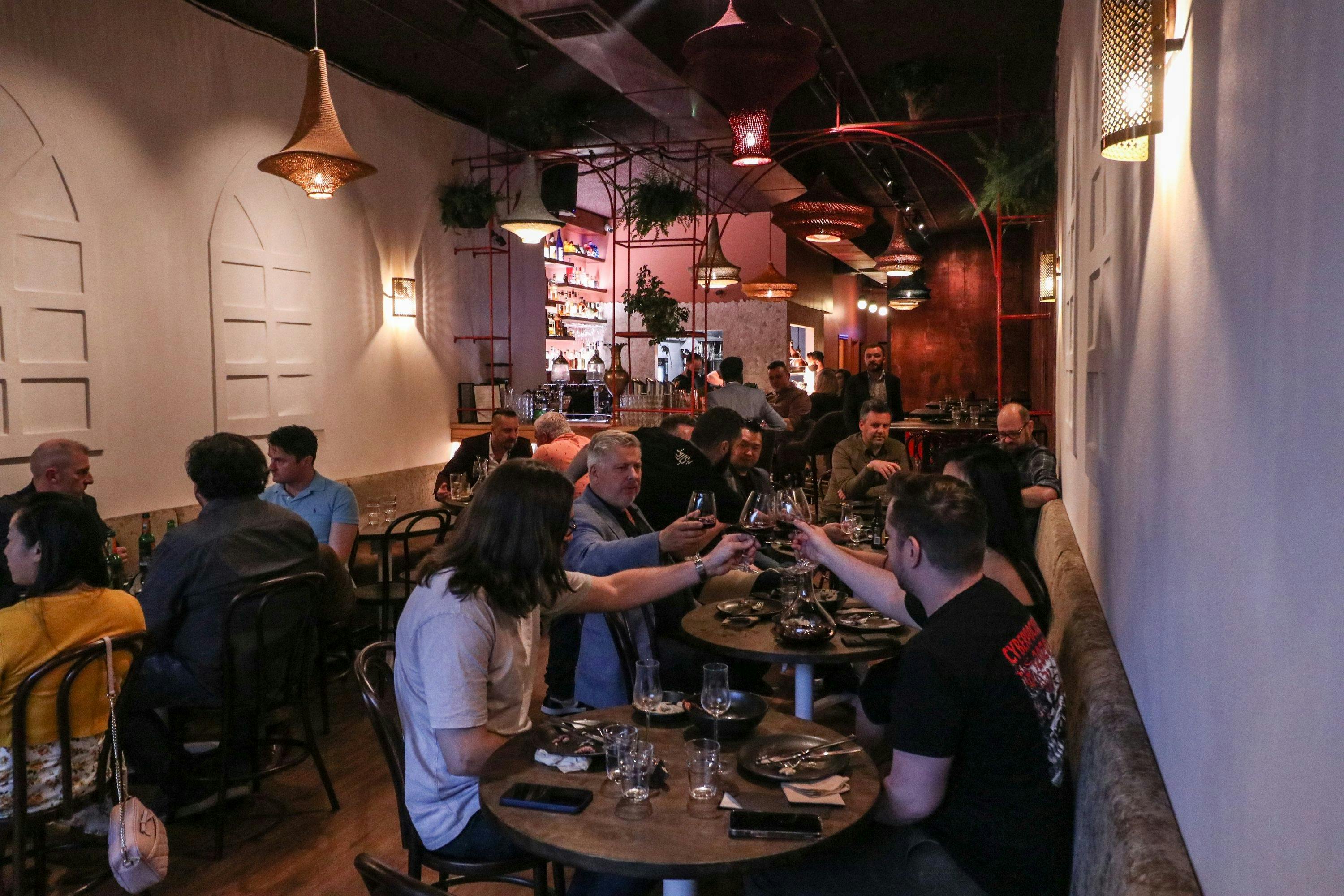 Diners at Bar Beirut