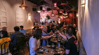 Diners at Bar Beirut