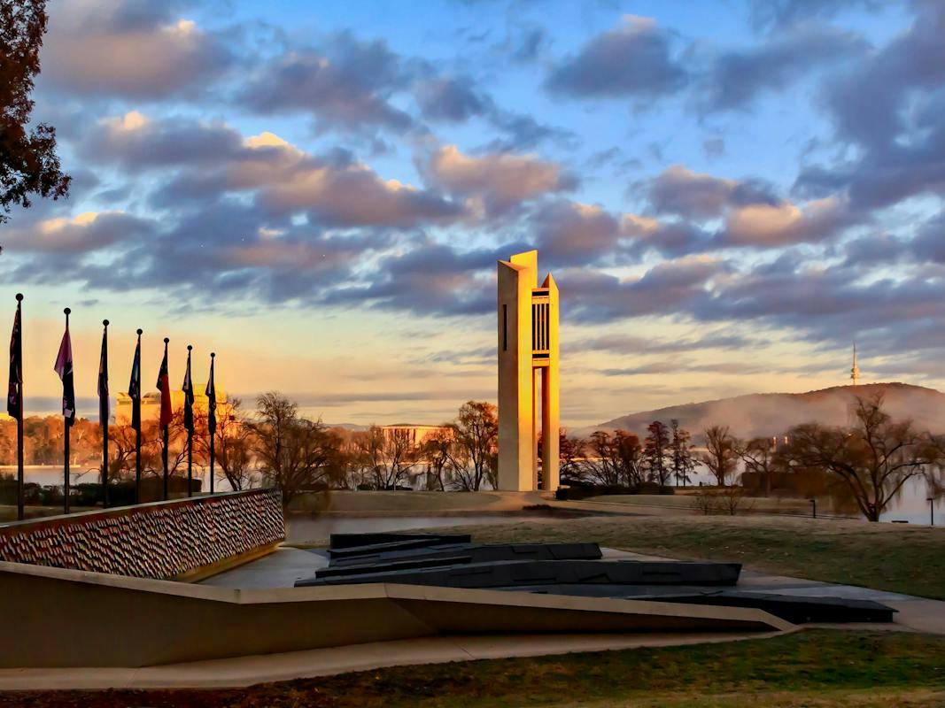 National Police Memorial at dawn. Photo: Maun Luke
