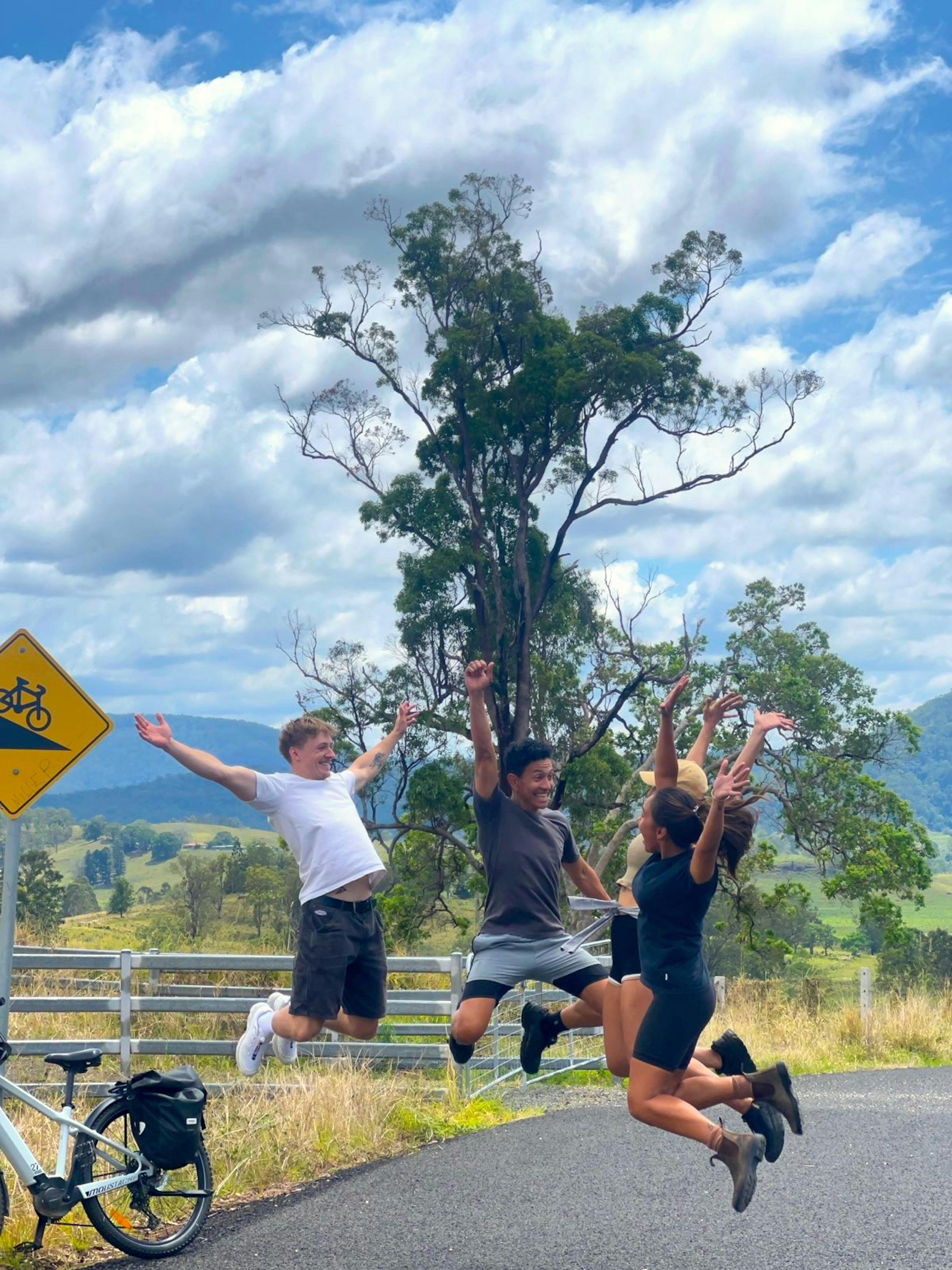People on the Lismore rail trail