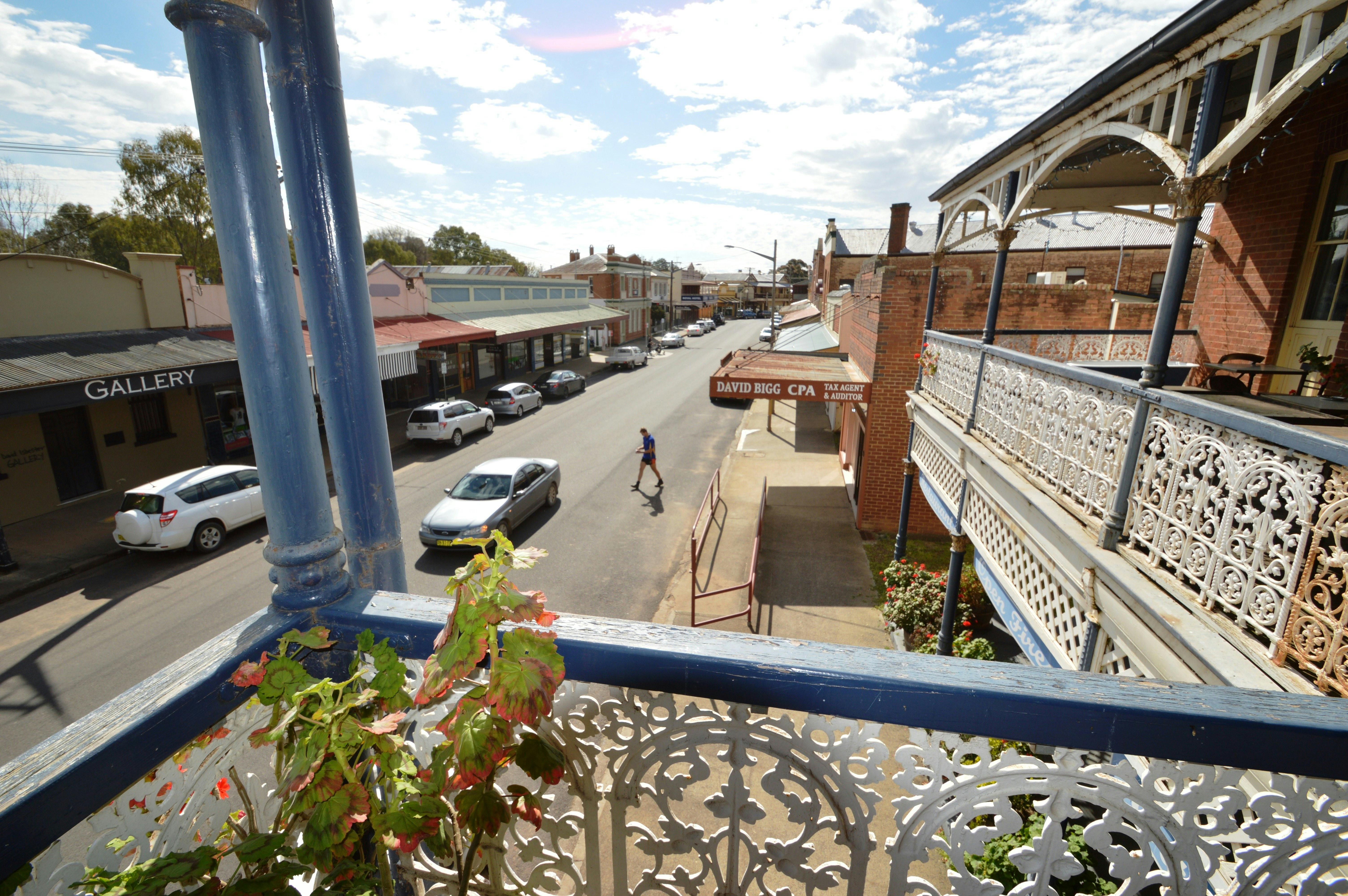 Looking down the bent main street