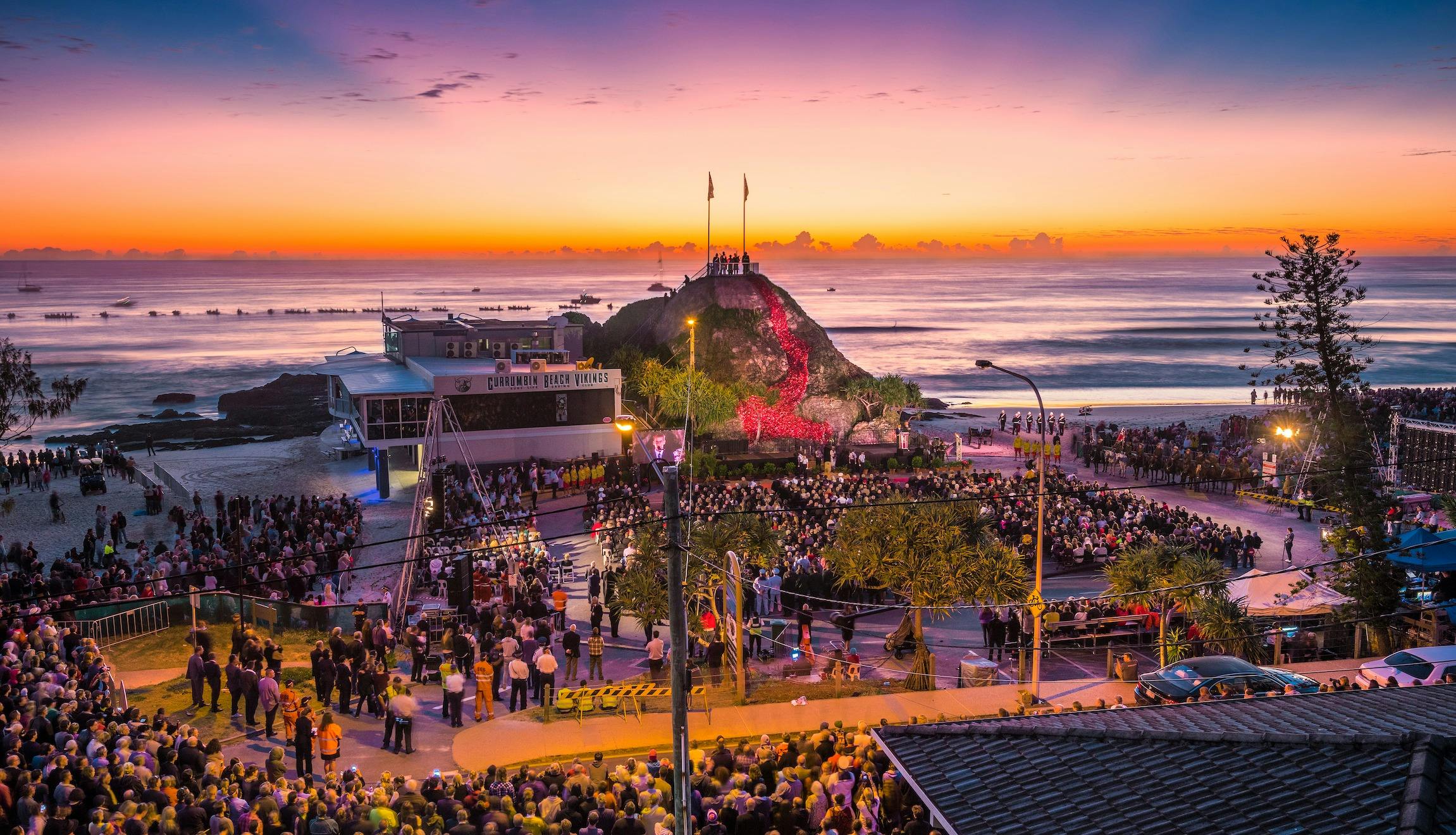 Currumbin RSL - ANZAC Day Dawn Service at Elephant Rock Currumbin