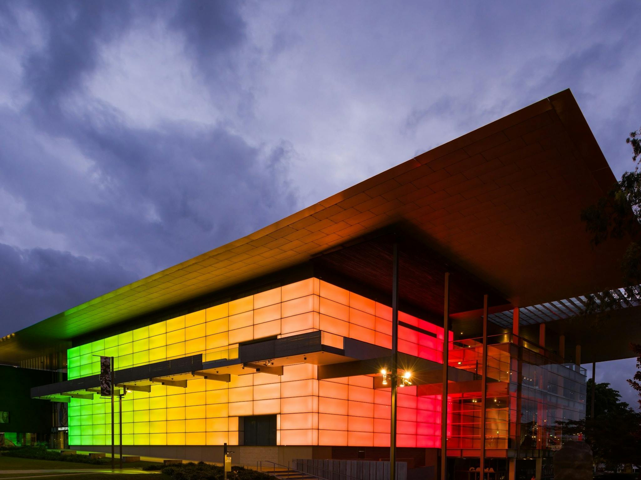 James Turrell's Night Life 2018. Commissioned to mark the 10th anniversary of the opening of GOMA James Turrell's Night Life 2018. Commissioned to mark the 10th anniversary of the opening of GOMA