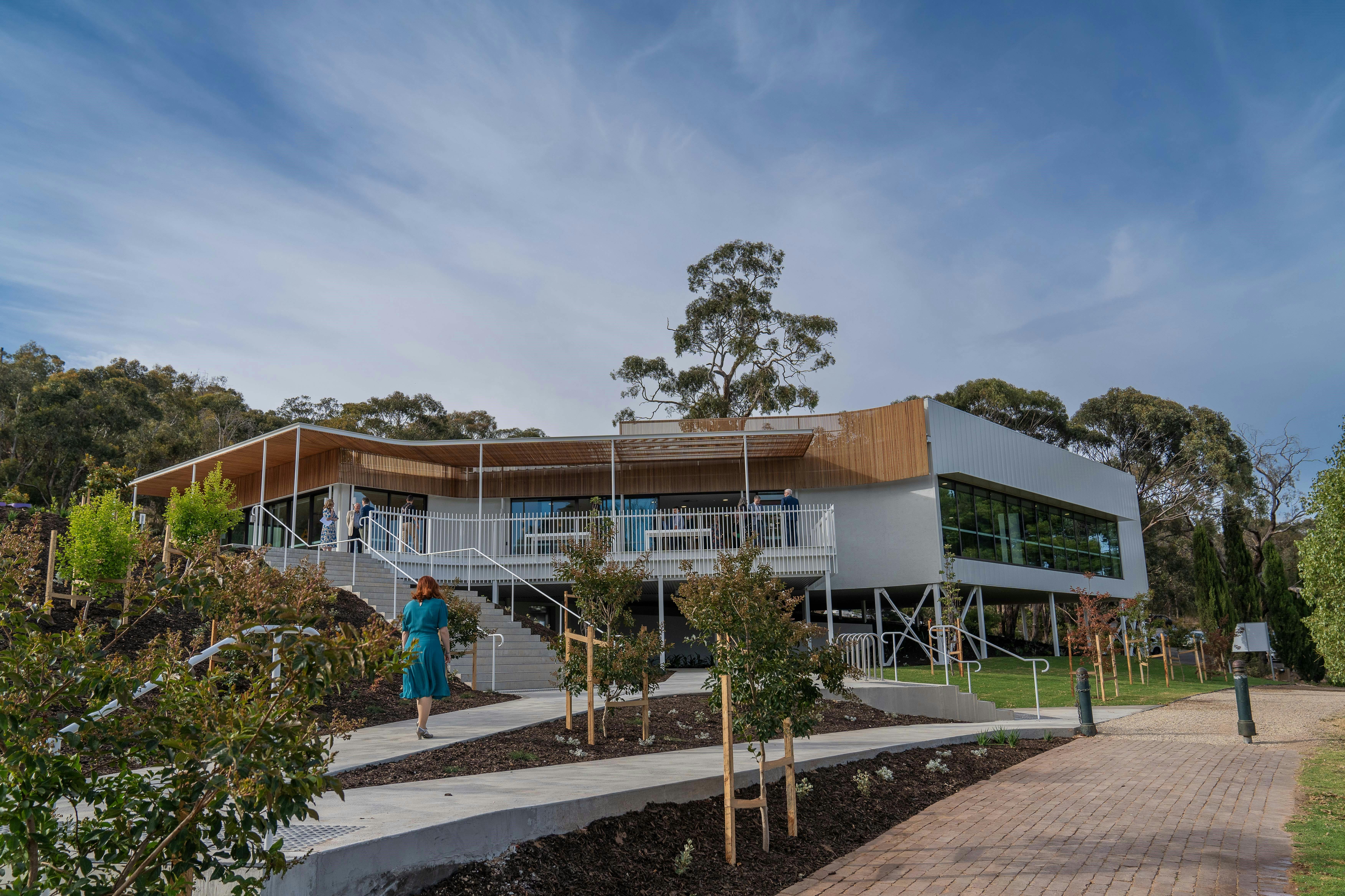 a view of The Pavilion building including Rozelle's dining.