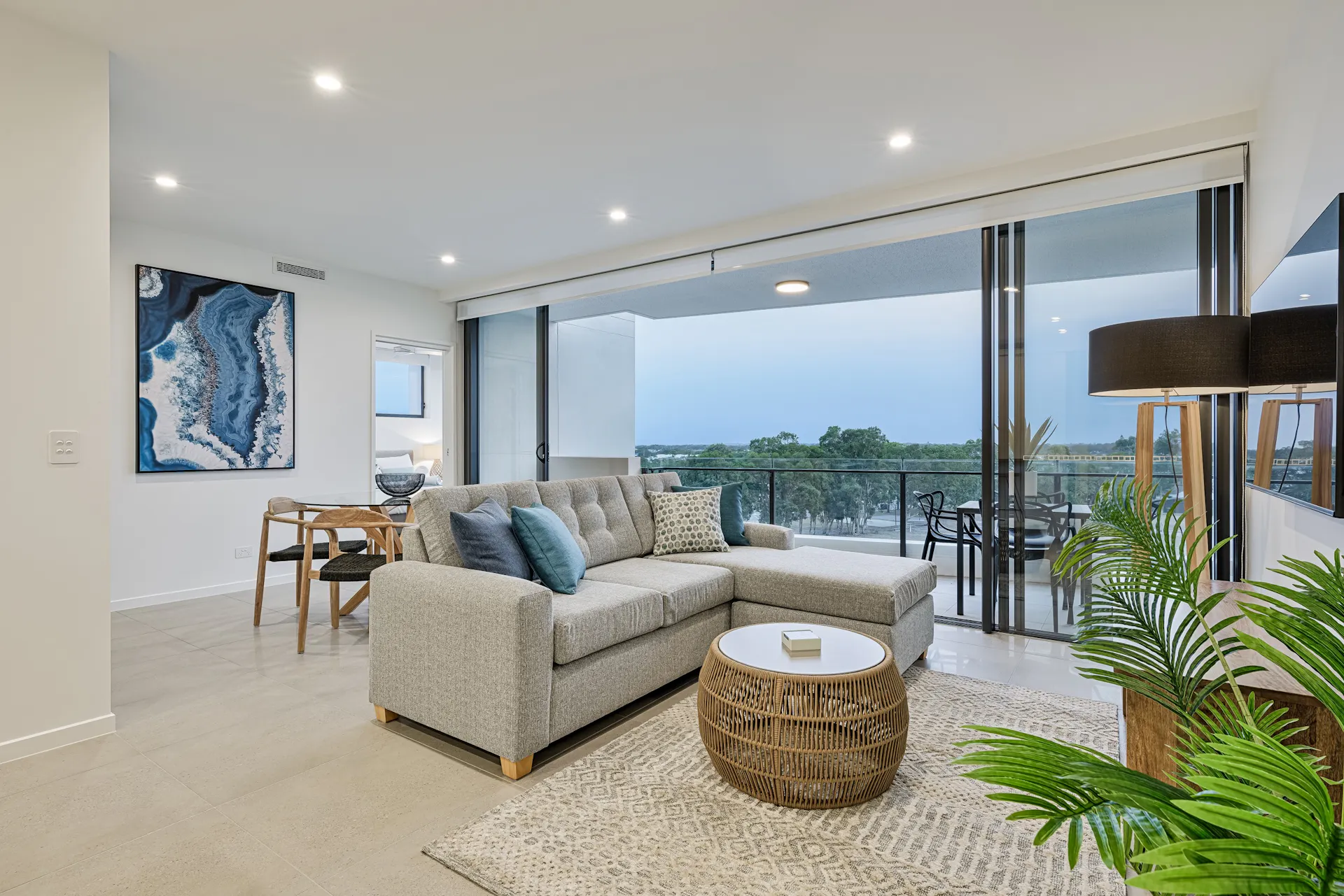 Living area with hinterland view