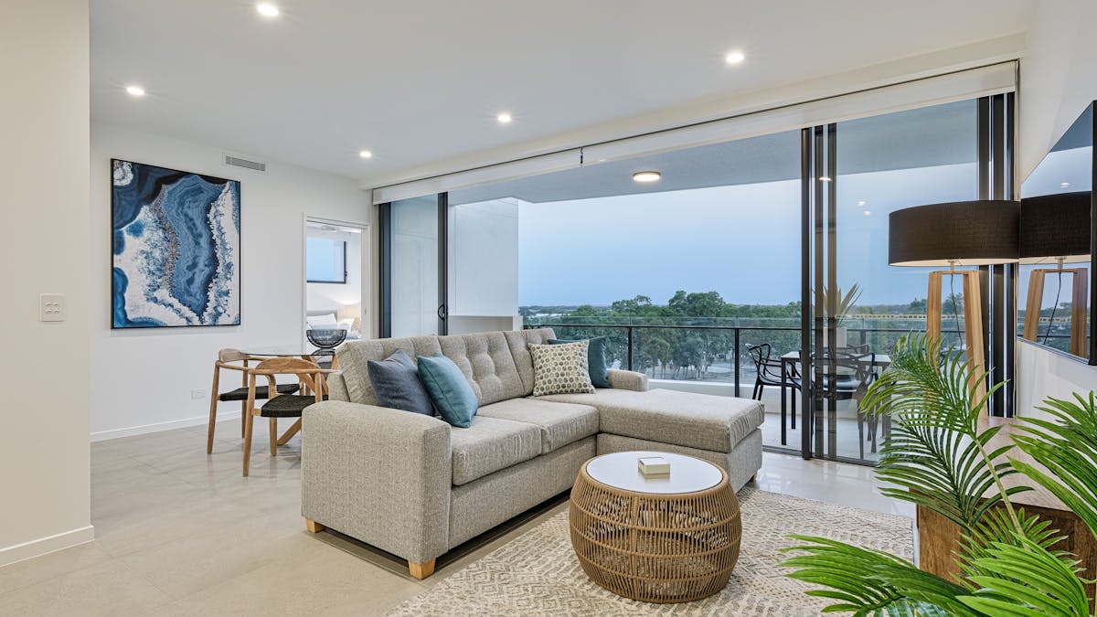 Living area with hinterland view