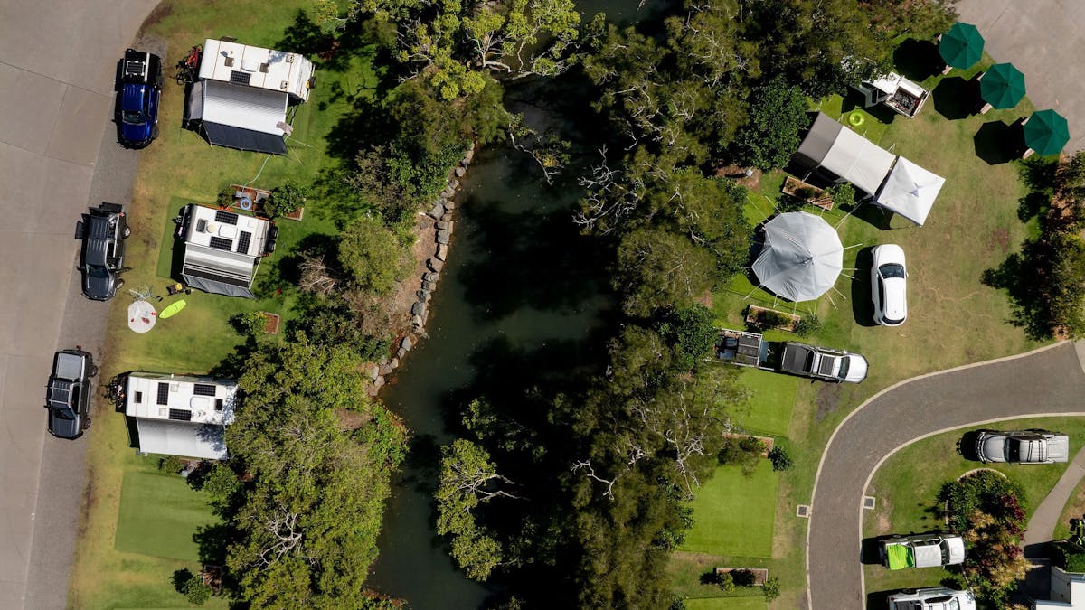 caravan and camping creekside