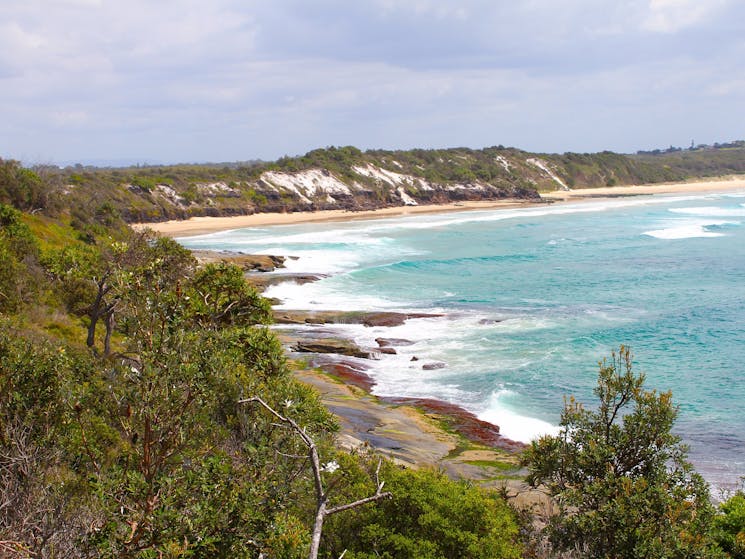 View back from the Yuraygir walking track. One Man’s, Angourie