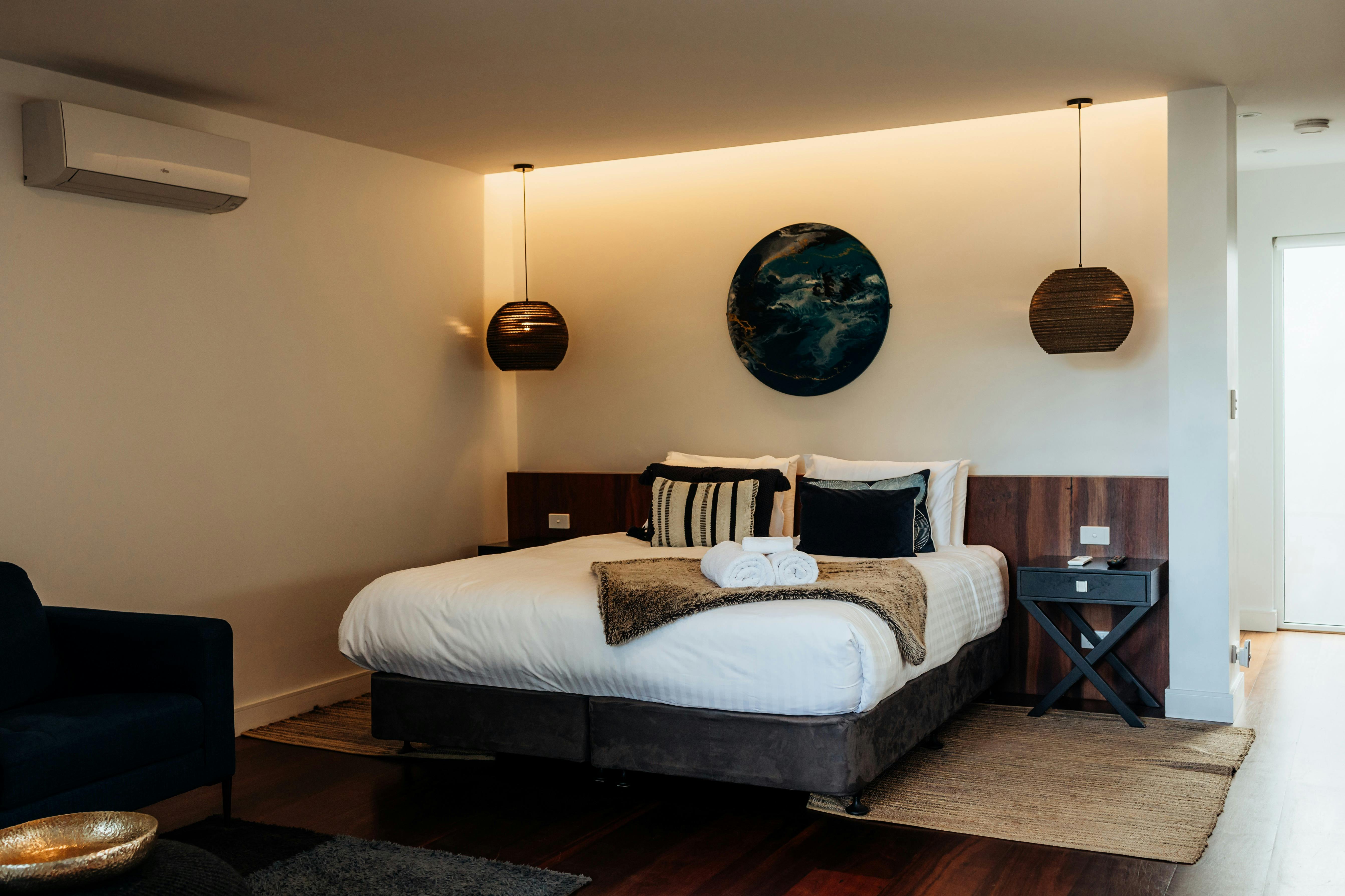 Stay in one of three luxury cabins