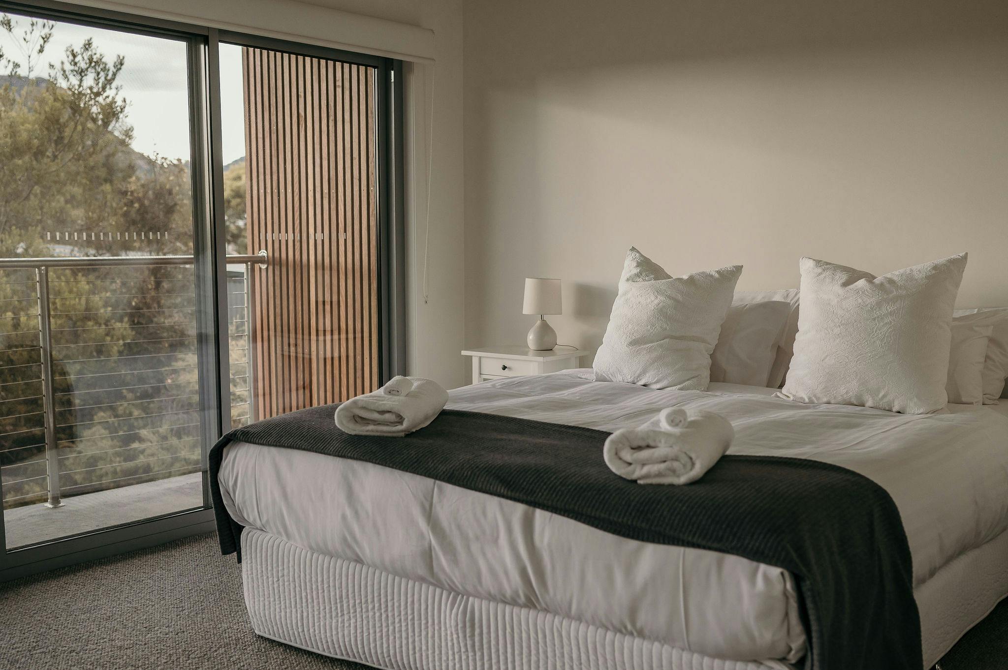 Master bedroom with views of the Hazards Mountains
