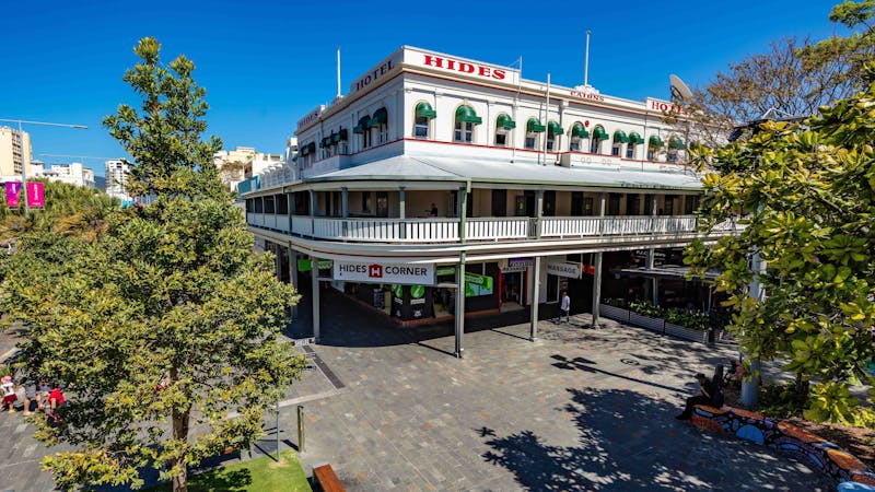 Hides Hotel external view - Corner of Lake and Shields Streets