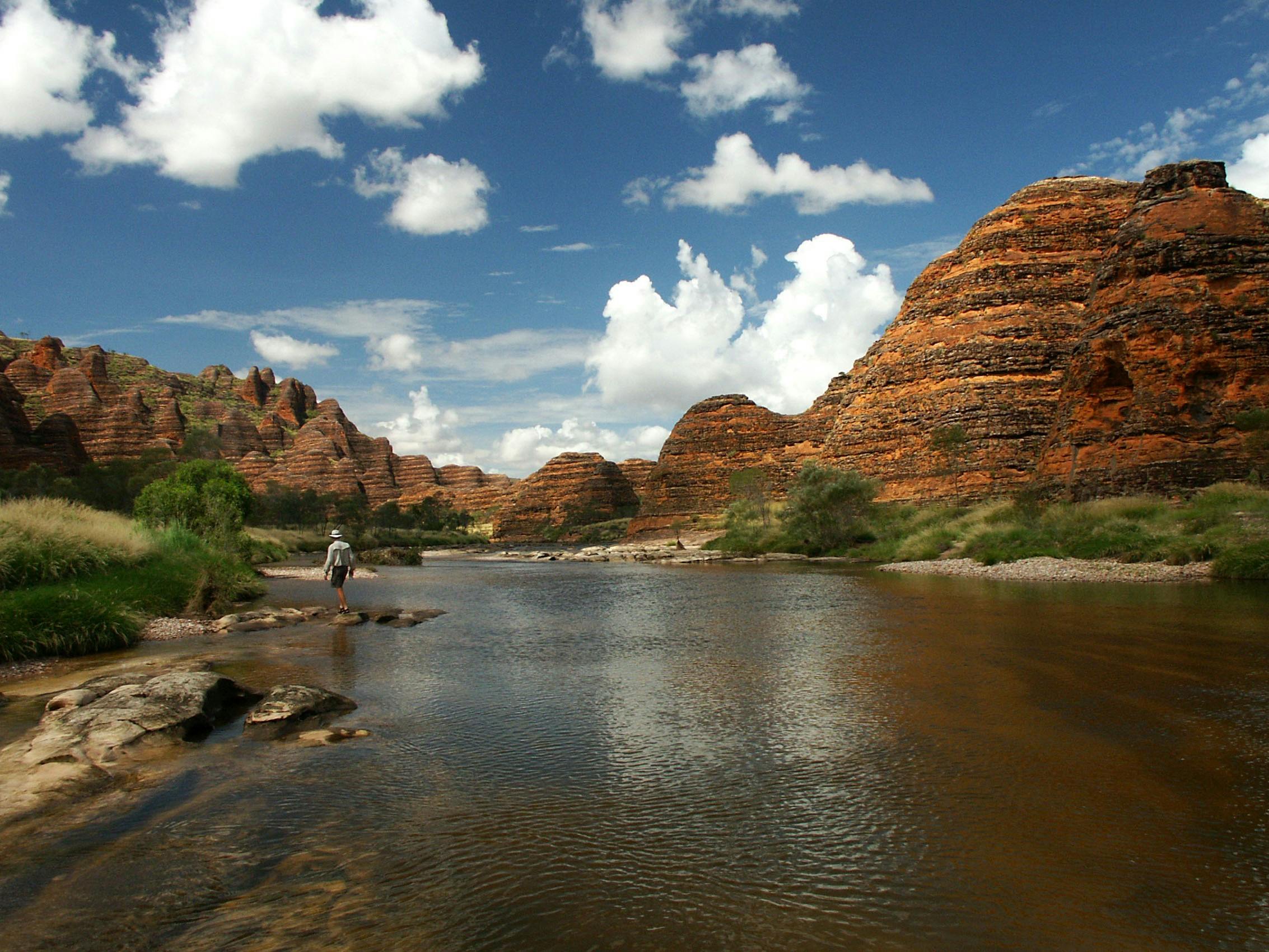 Walking in the Bungles in the wet season