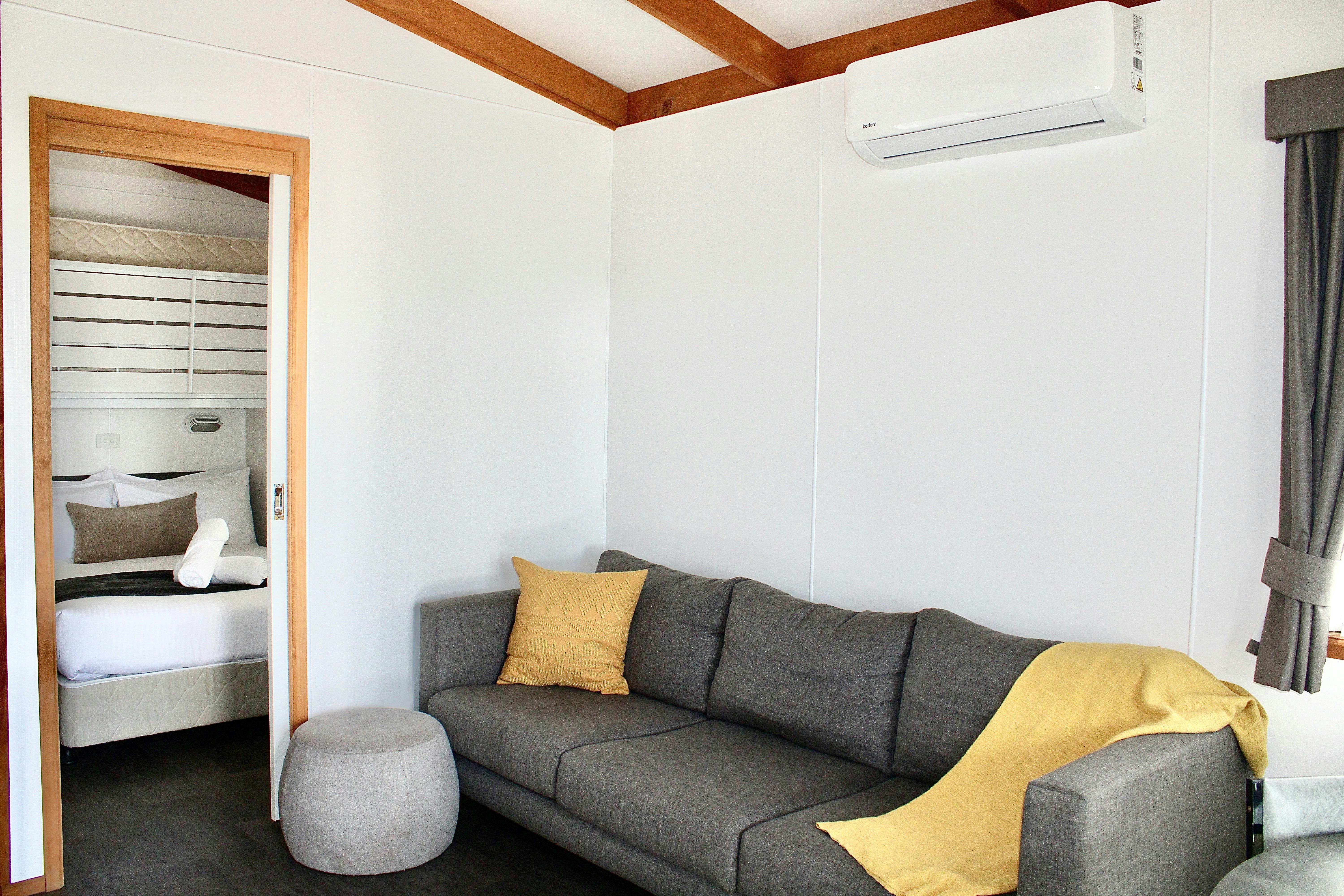 Superior Lakeview Cabin - Sleeps 5 at BIG4 Rutherglen Holiday Park - Interior