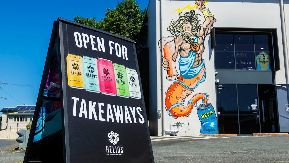 Helios Brewing Co. building and taproom