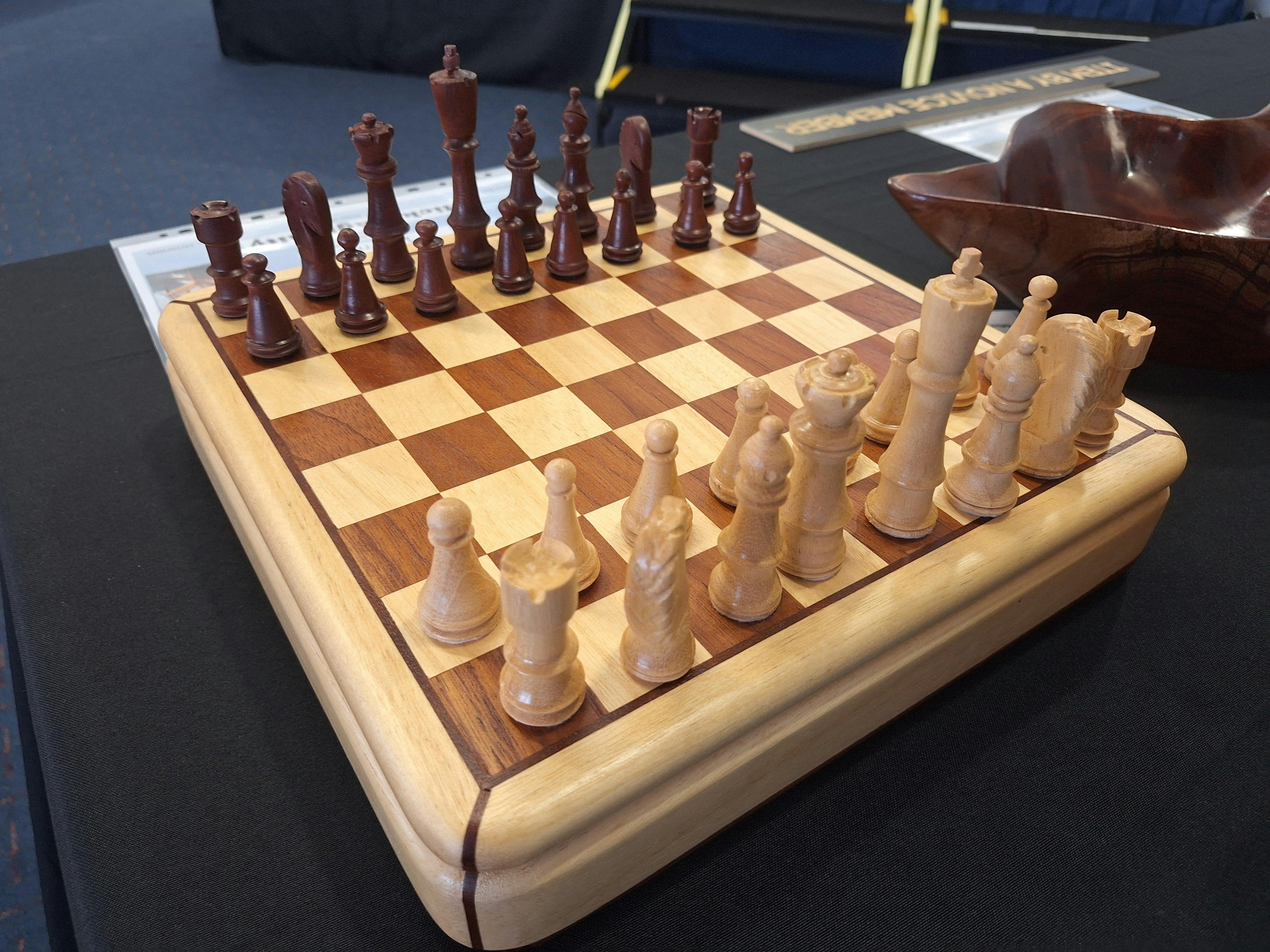 Hand carved chessmen