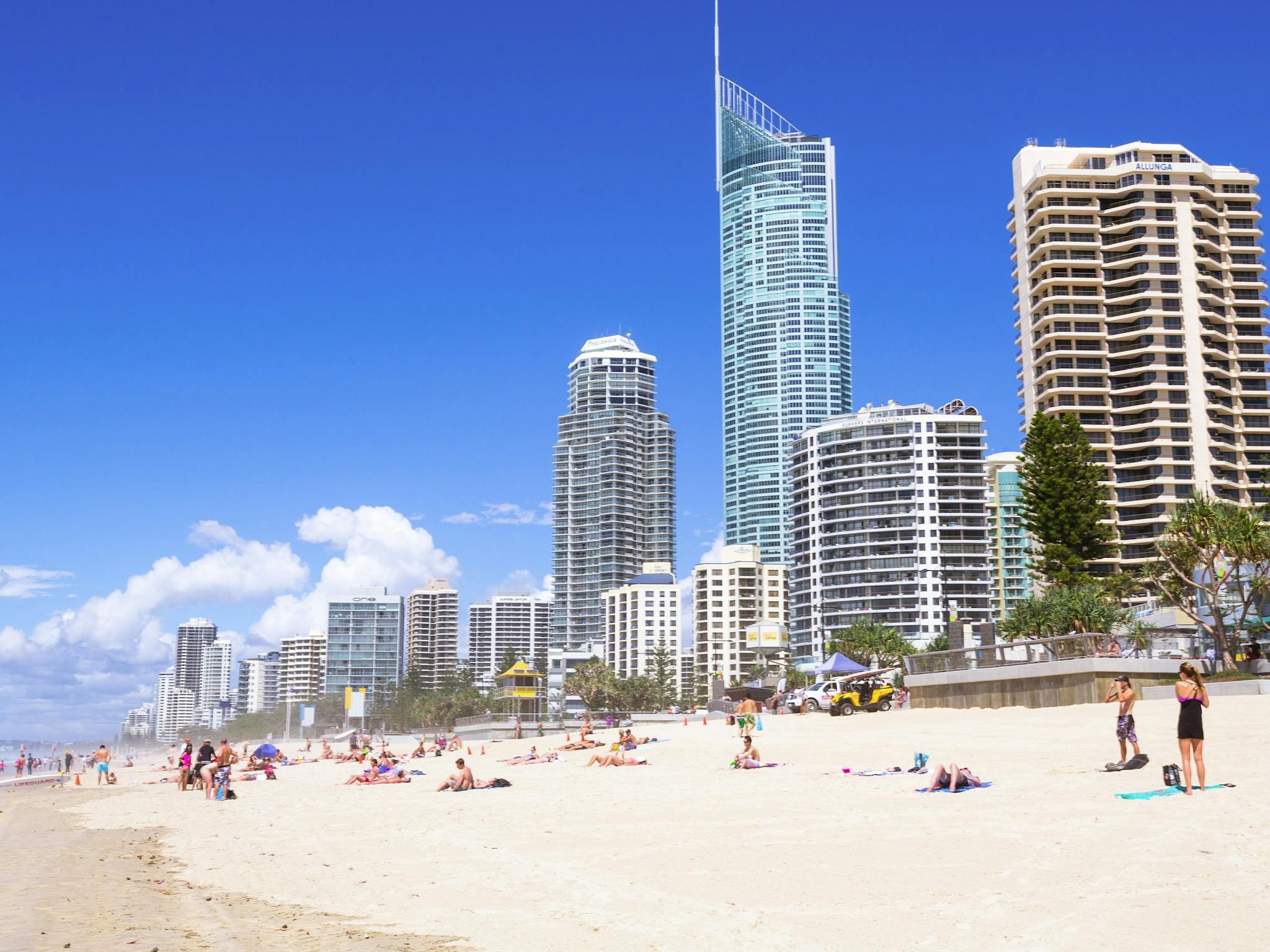 Surfers Paradise Beach, BIG4 Gold Coast Holiday Park