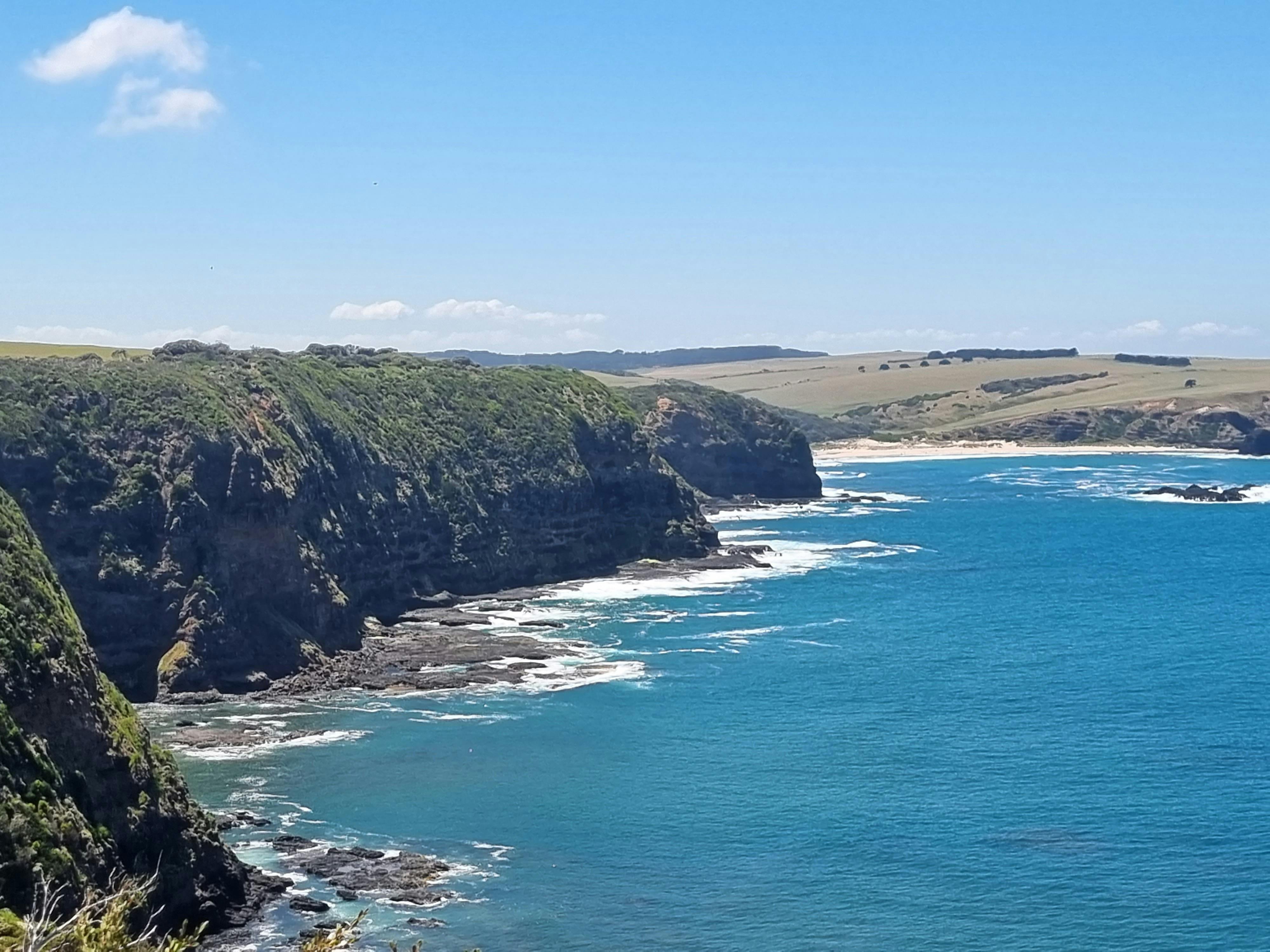 The majestic cliffs of Cape schank leading to the beautiful bushrangers Bay